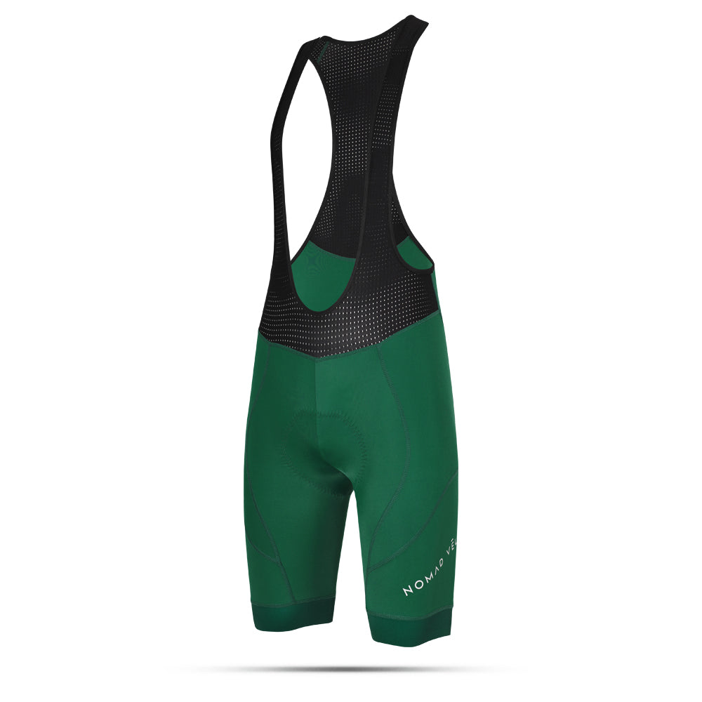Pro-Level Green Bib Shorts with Supportive Fit – Nomad Bib Shorts Green