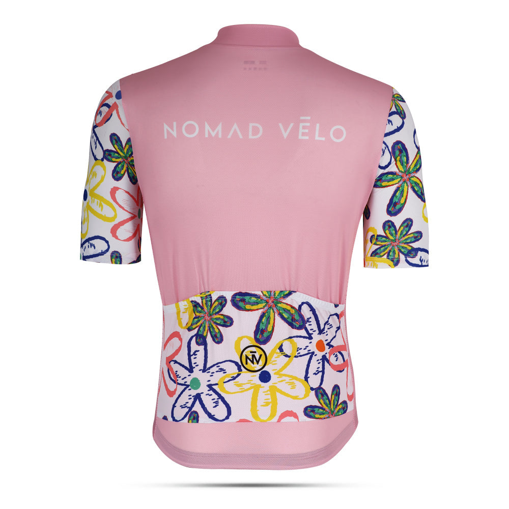 Botanical Print Aero Cycling Jersey for Summer Roads – Flower Jersey