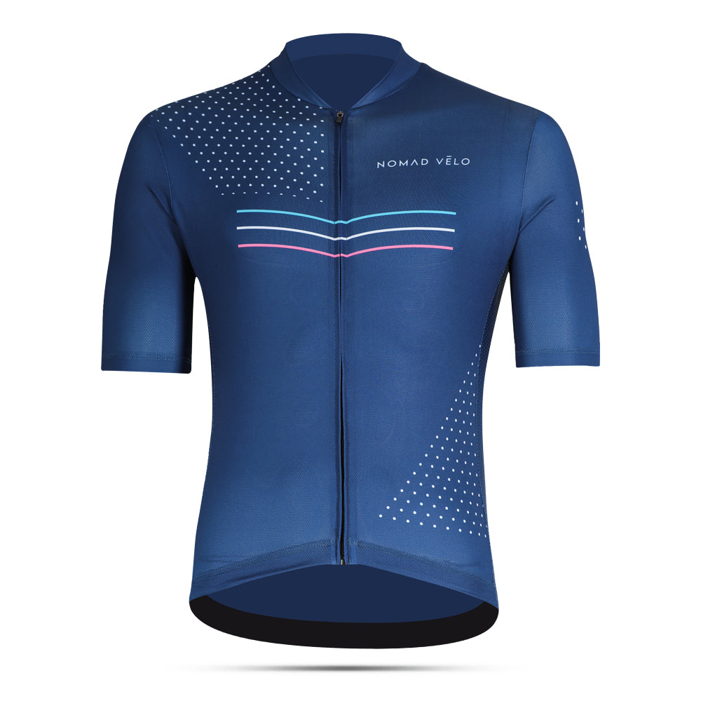 Navy Aero Fit Cycling Jersey for Speed and Comfort – Blue League Jersey