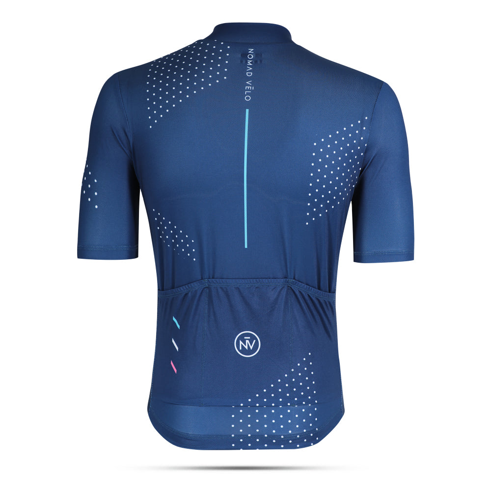 Cycling Navy Blue League Jersey – Aero Fit for Speed and Comfort | Nomad Vélo