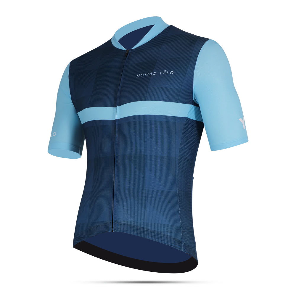 Light Blue Performance Cycling Jersey with Aero Cut – Sky Jersey