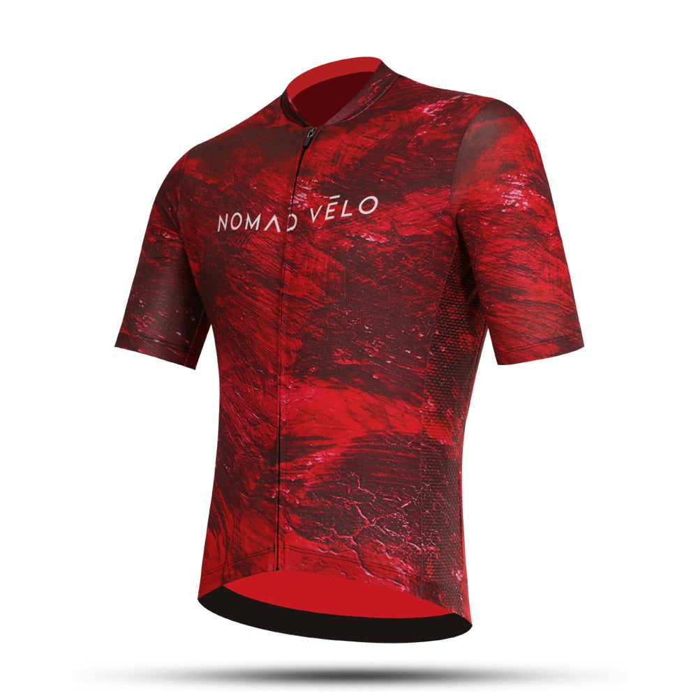 Deep Red Pro Fit Jersey for High-Performance Road Cycling – Vinous Jersey