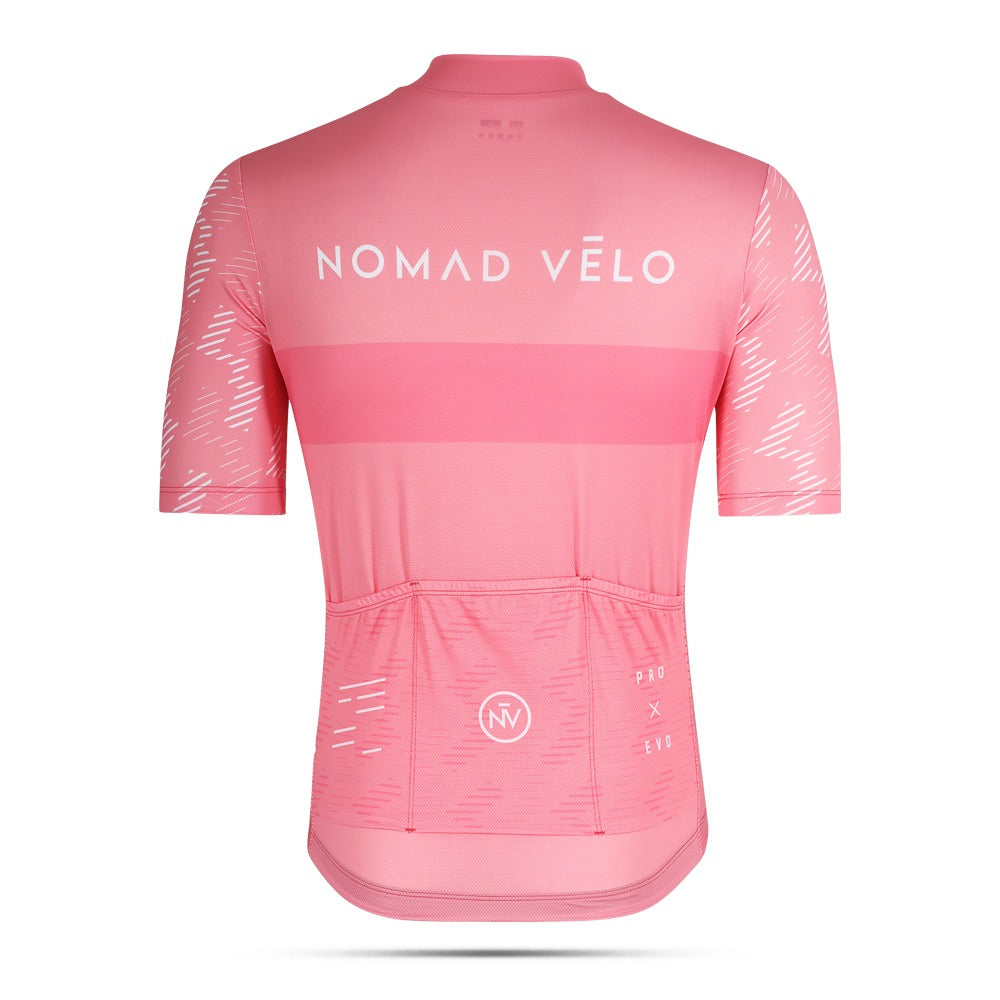 Cycling Bubblegum Pink Jersey – Aero Race Fit for Hot Weather Performance | Nomad Vélo