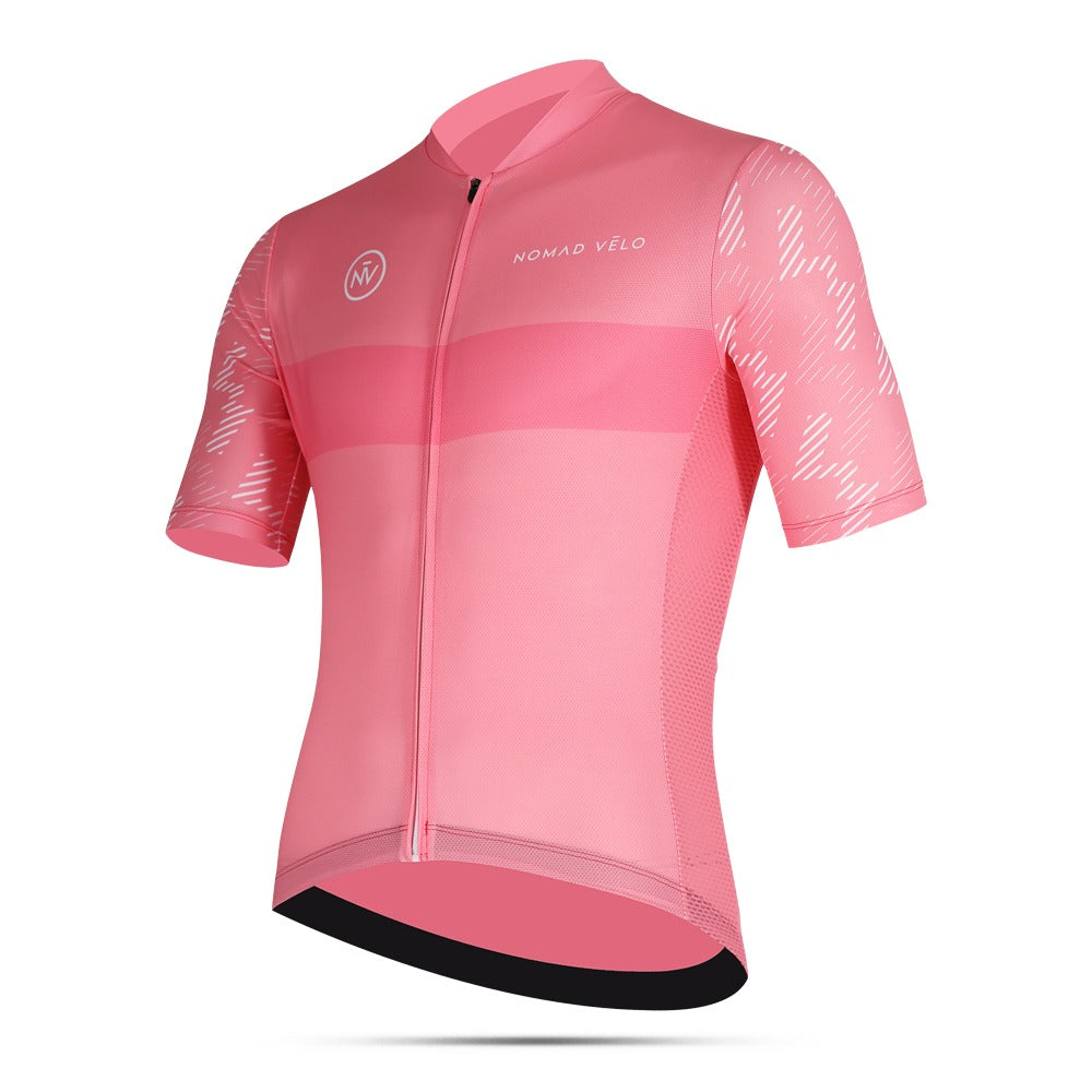 Cycling Bubblegum Pink Jersey – Aero Race Fit for Hot Weather Performance | Nomad Vélo