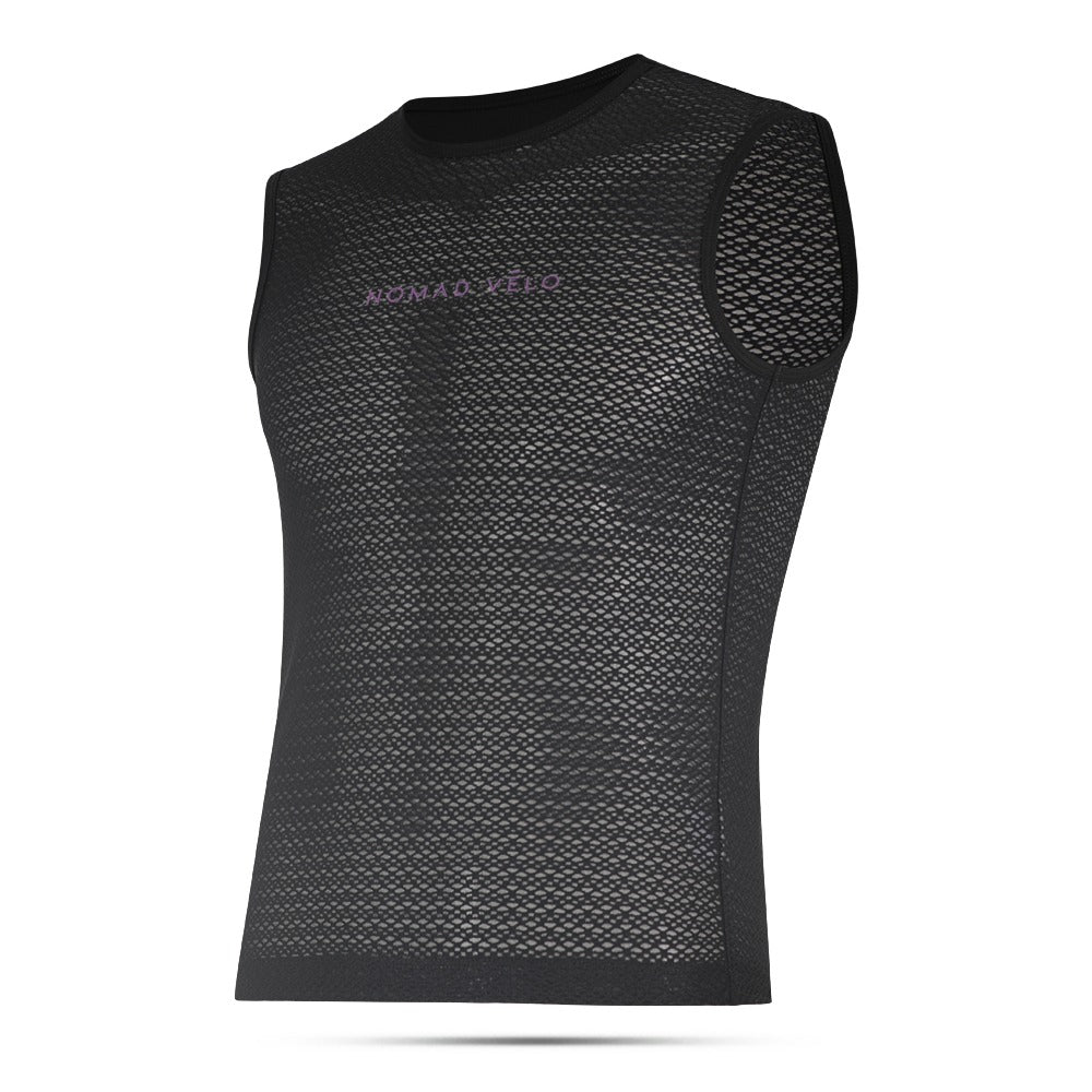 Cycling Black Base Layer – Seamless Summer Breathable Fit with Quick-Dry | Nomad Vélo
