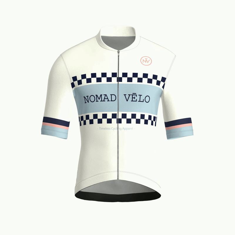 Classic White Short Sleeve Jersey | Nomad Vélo