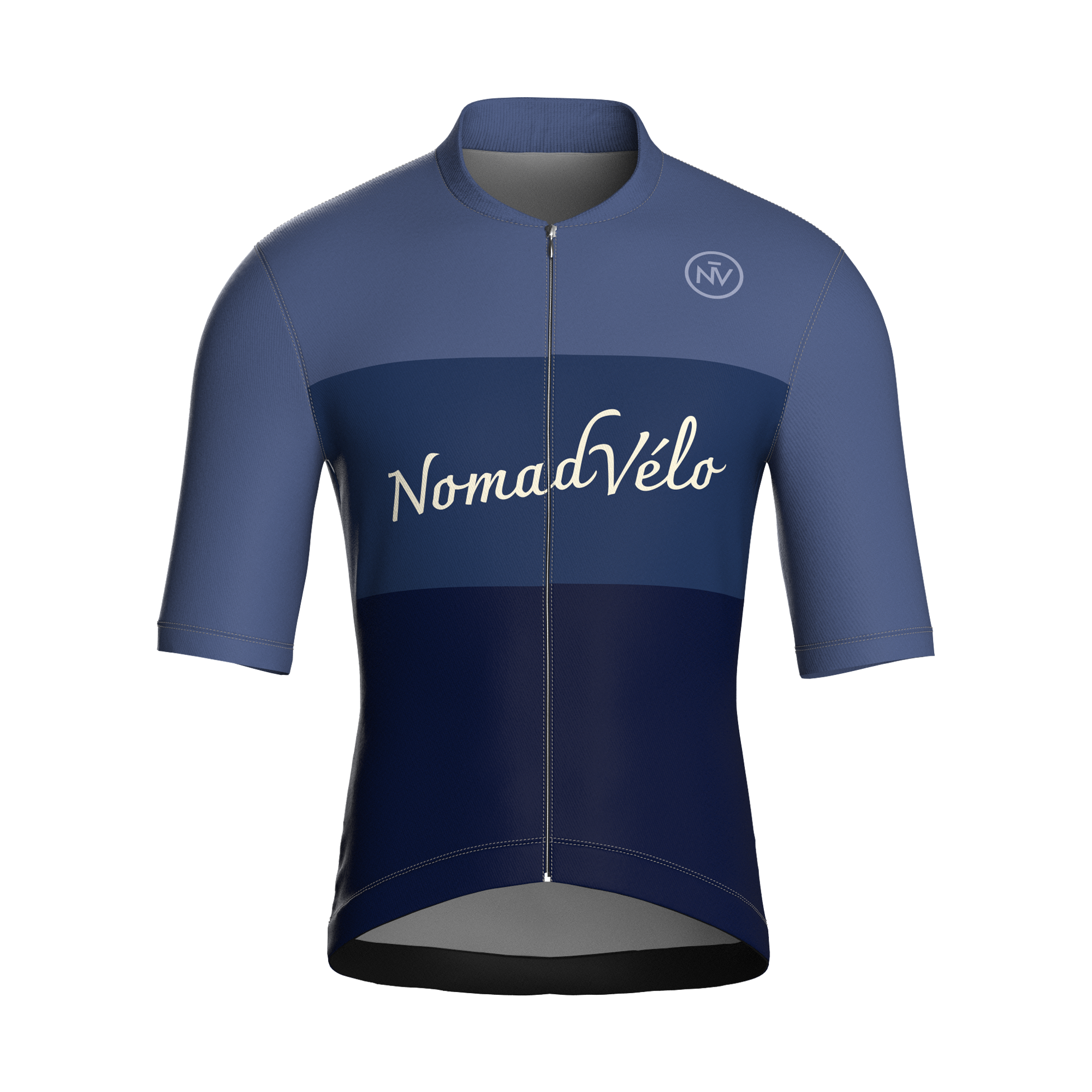 Minimal Navy Short Sleeve Jersey | Nomad Vélo