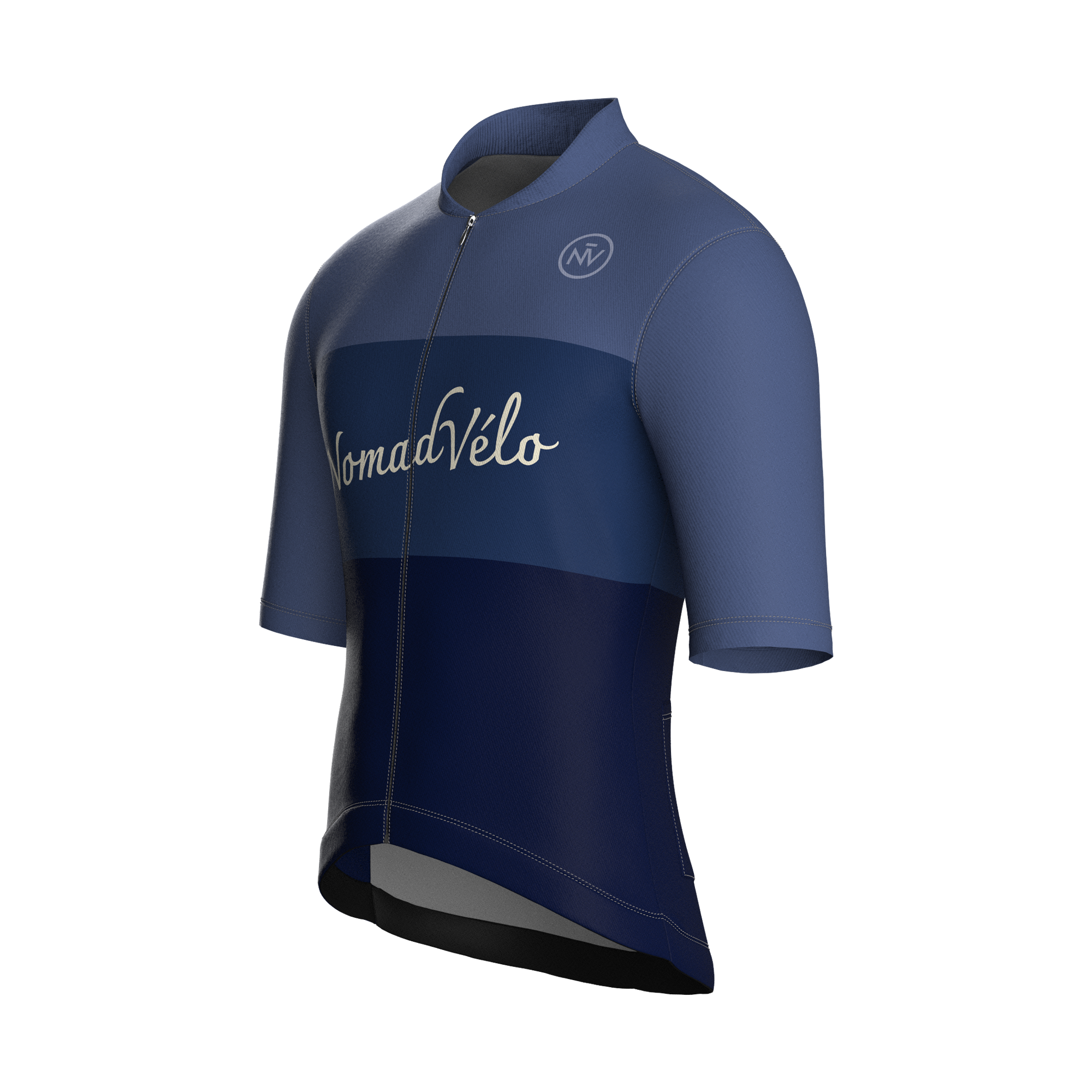 Minimal Navy Short Sleeve Jersey | Nomad Vélo