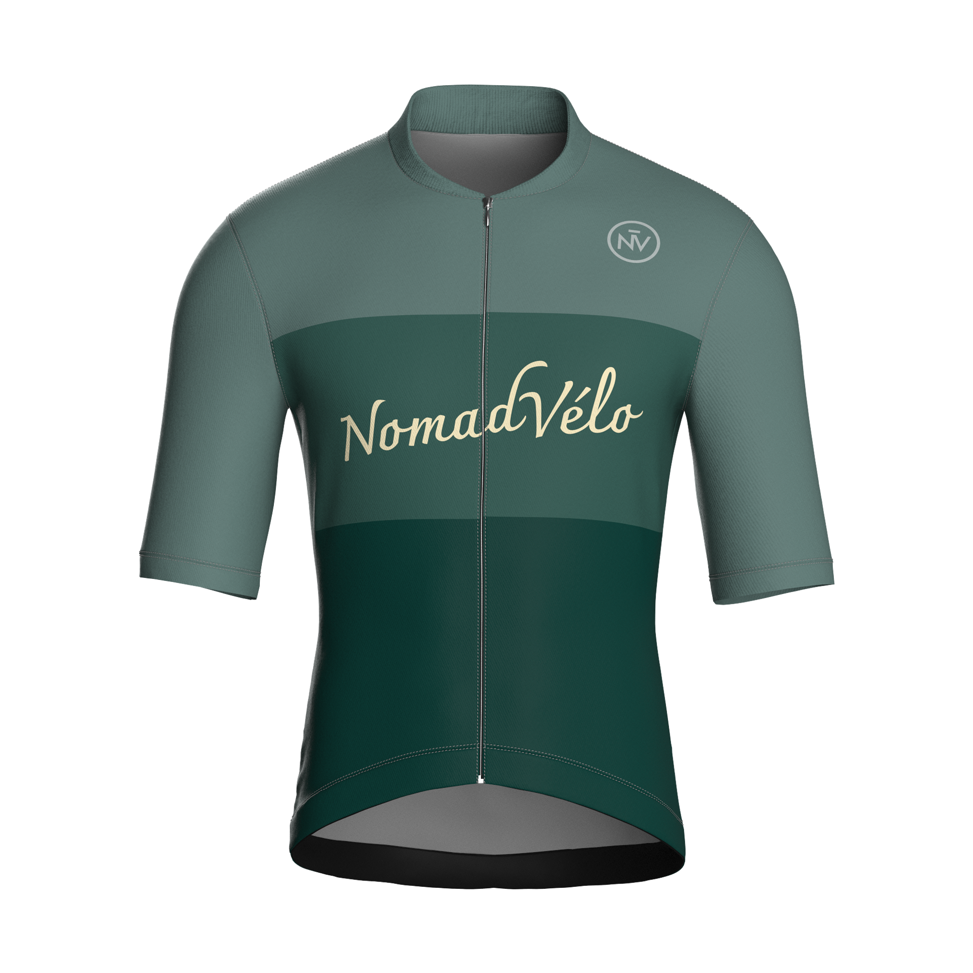 Minimal Green Short Sleeve Jersey | Nomad Vélo