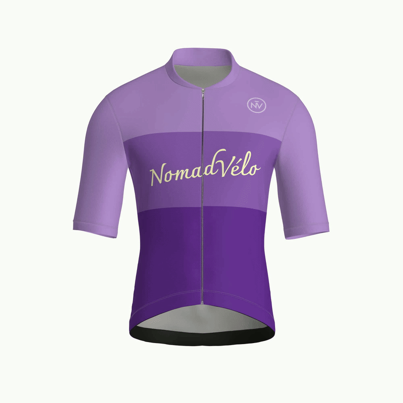 Minimal Purple Short Sleeve Jersey | Nomad Vélo