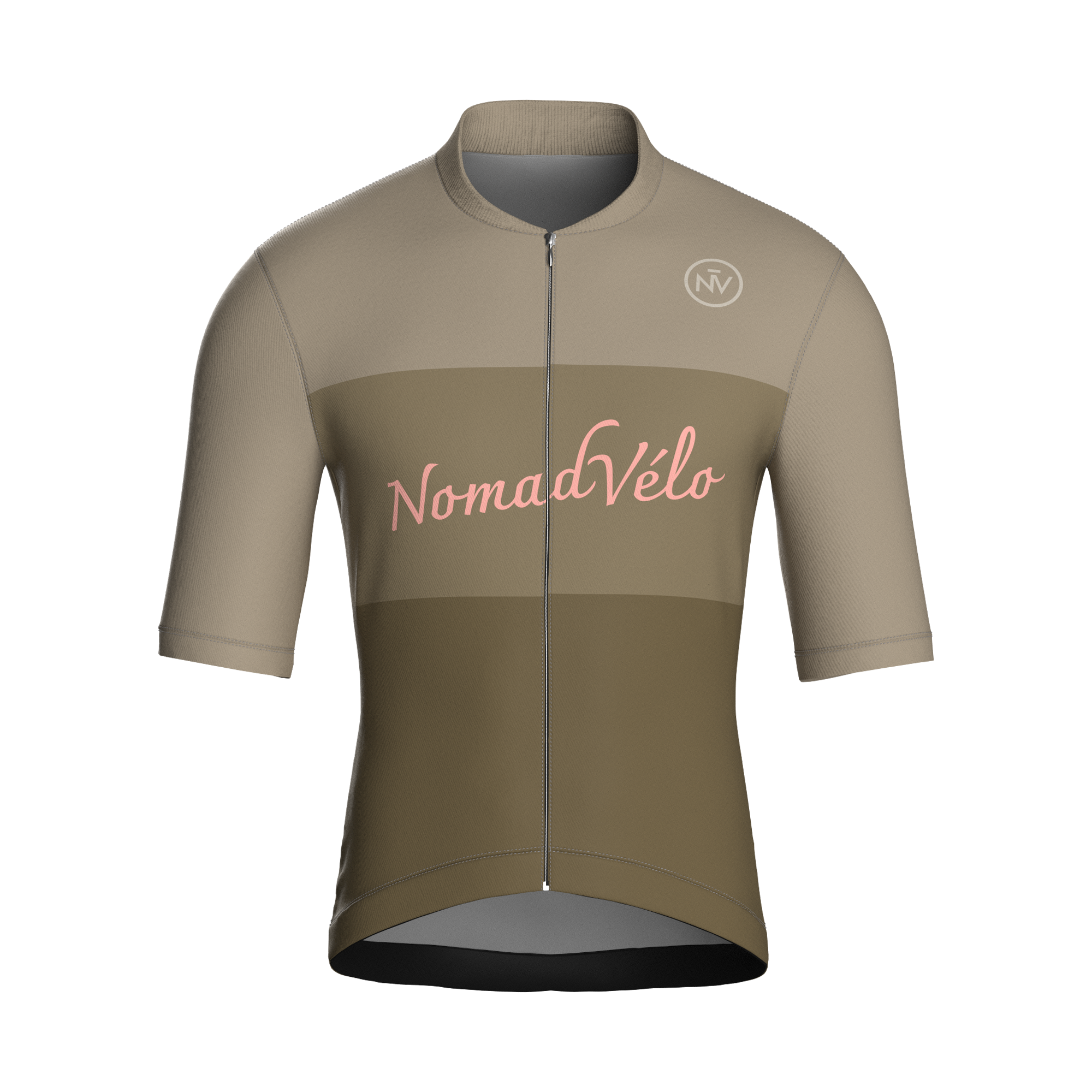 Minimal Khaki Short Sleeve Jersey | Nomad Vélo