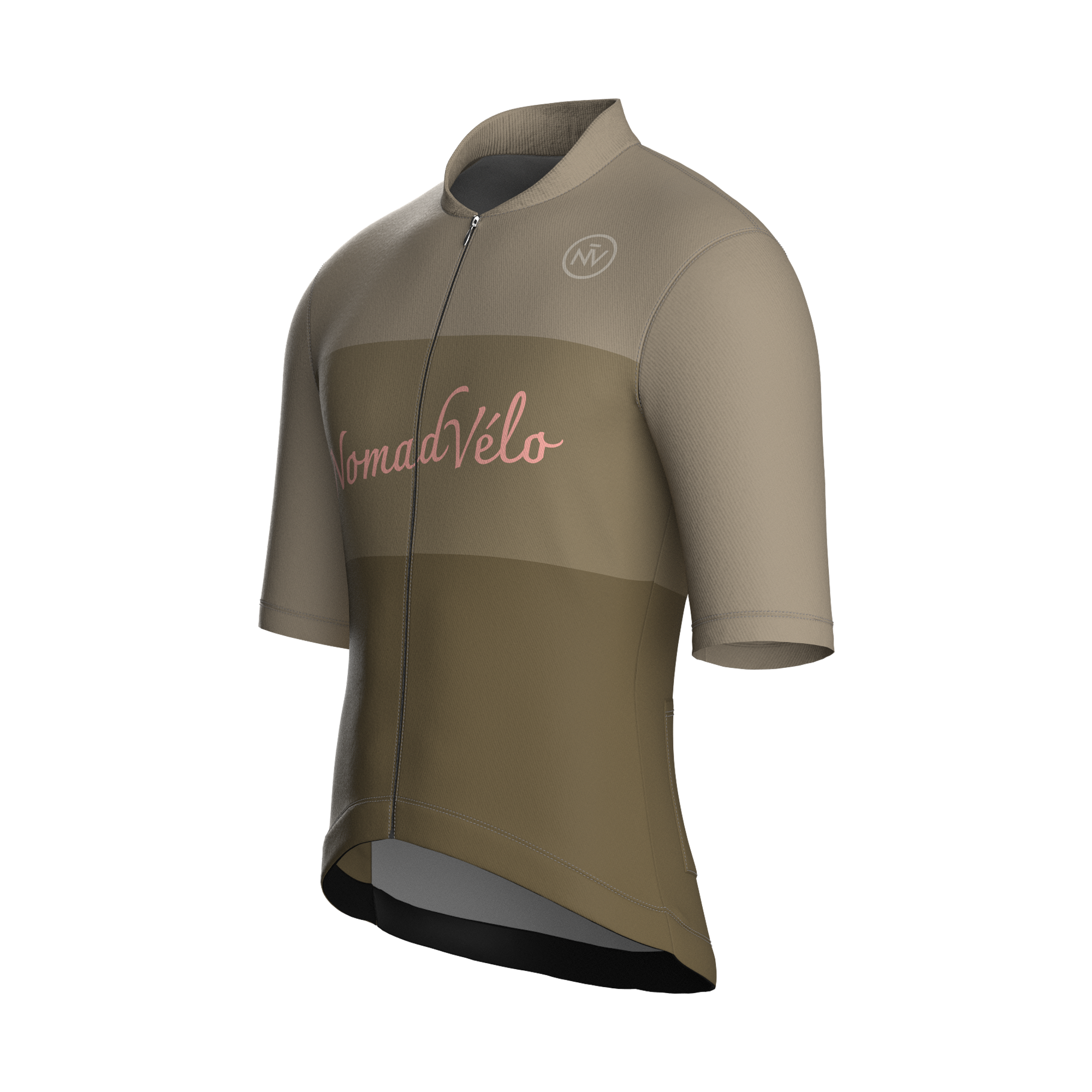 Minimal Khaki Short Sleeve Jersey | Nomad Vélo