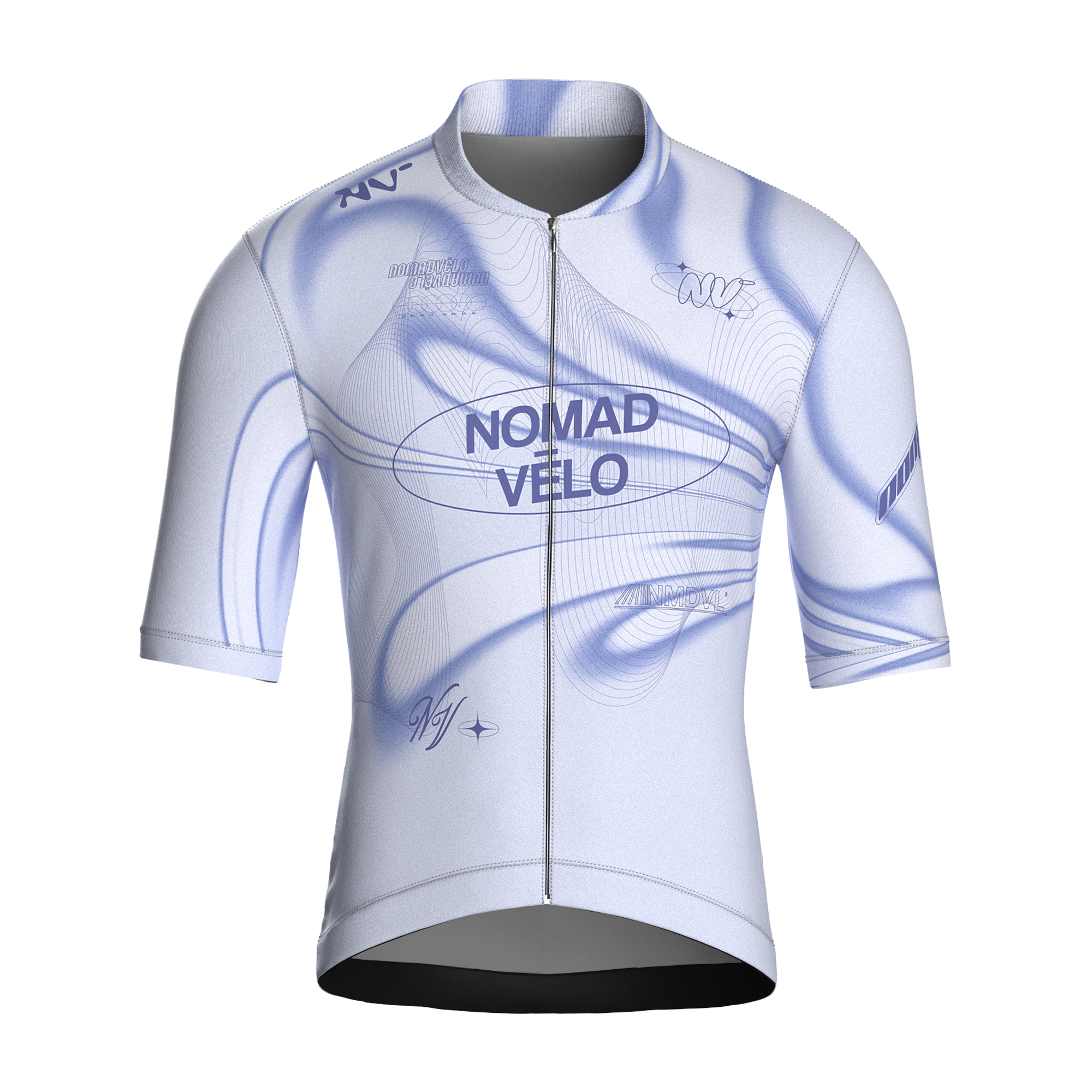 Futurist White Short Sleeve Jersey | Nomad Vélo