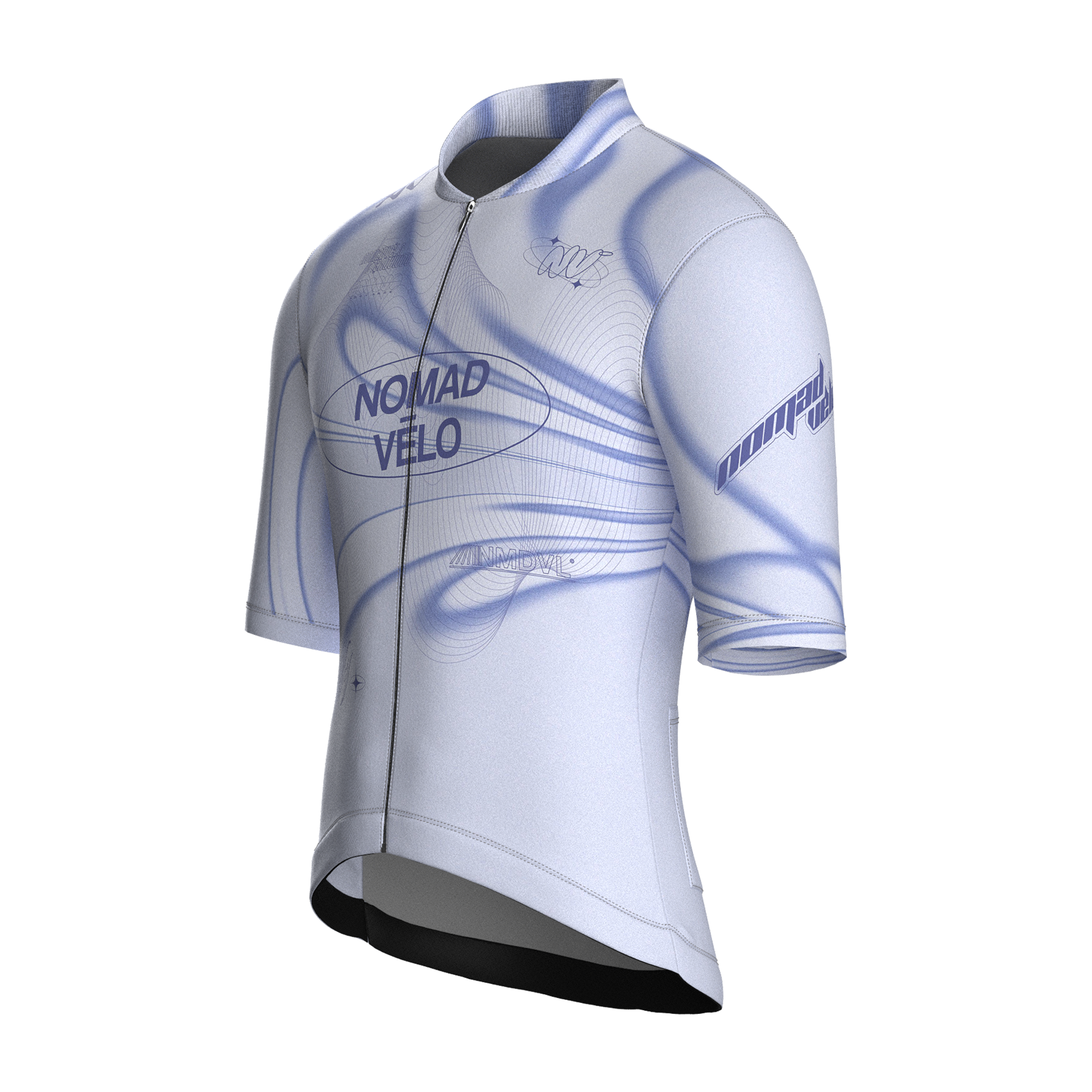 Futurist White Short Sleeve Jersey | Nomad Vélo