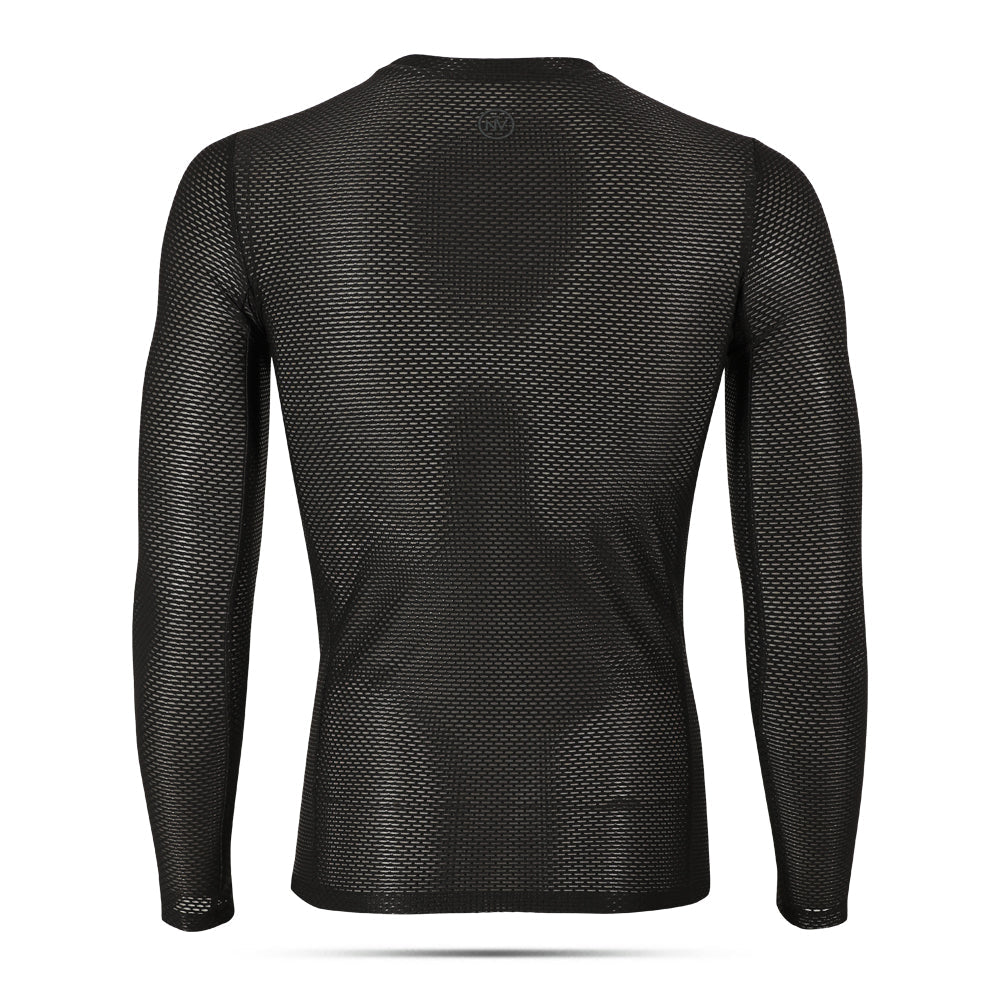 Black Long Sleeve Cycling Base Layer with Breathable Fit – Nomad Black Base Layer