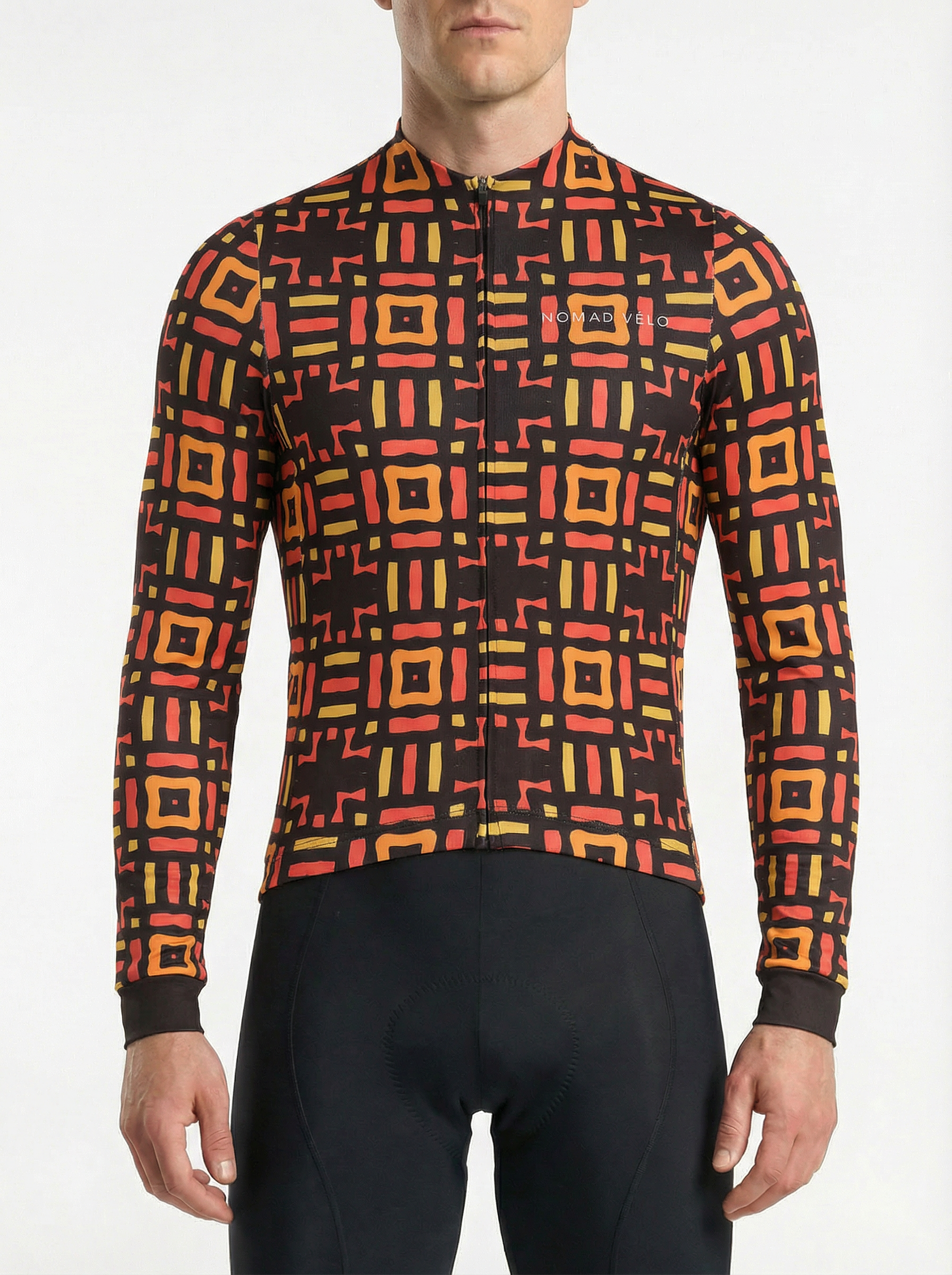Cycling Puzzle Jersey – Long Sleeve Race Fit Aero Lightweight | Nomad Vélo