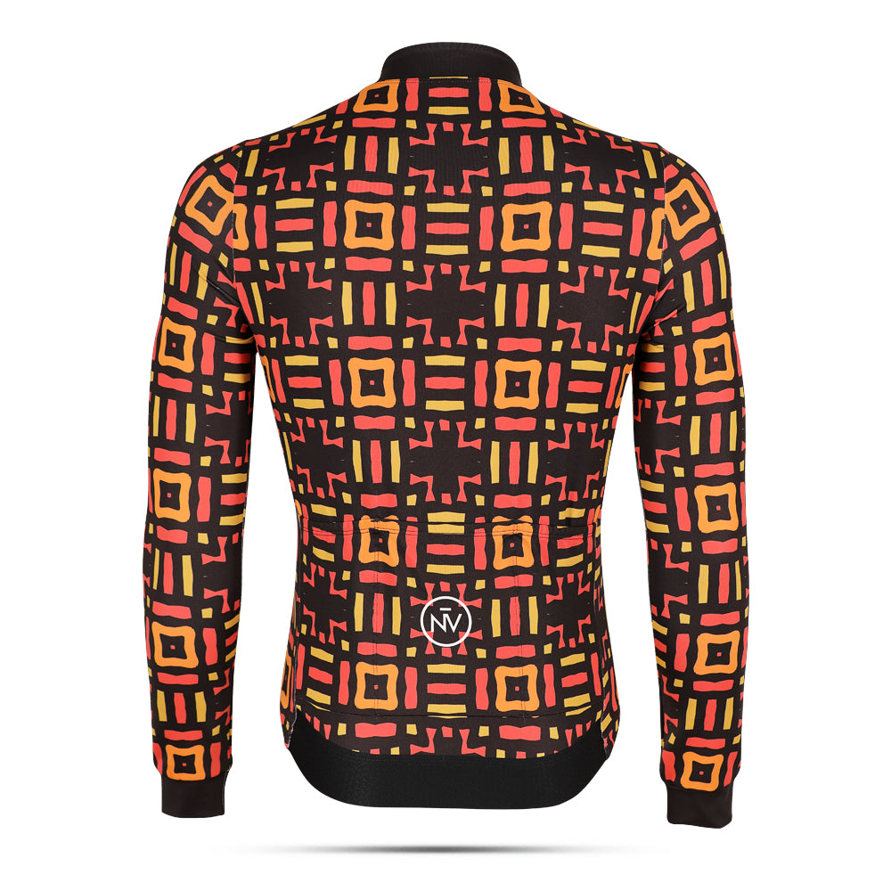 Cycling Puzzle Jersey – Long Sleeve Race Fit Aero Lightweight | Nomad Vélo
