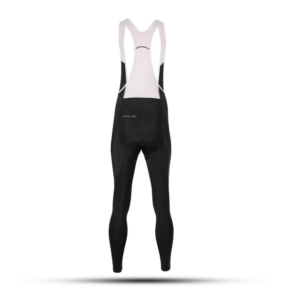 Cycling Black Bib Tights – Thermal Race Slim Fit Winter Riding | Nomad Vélo