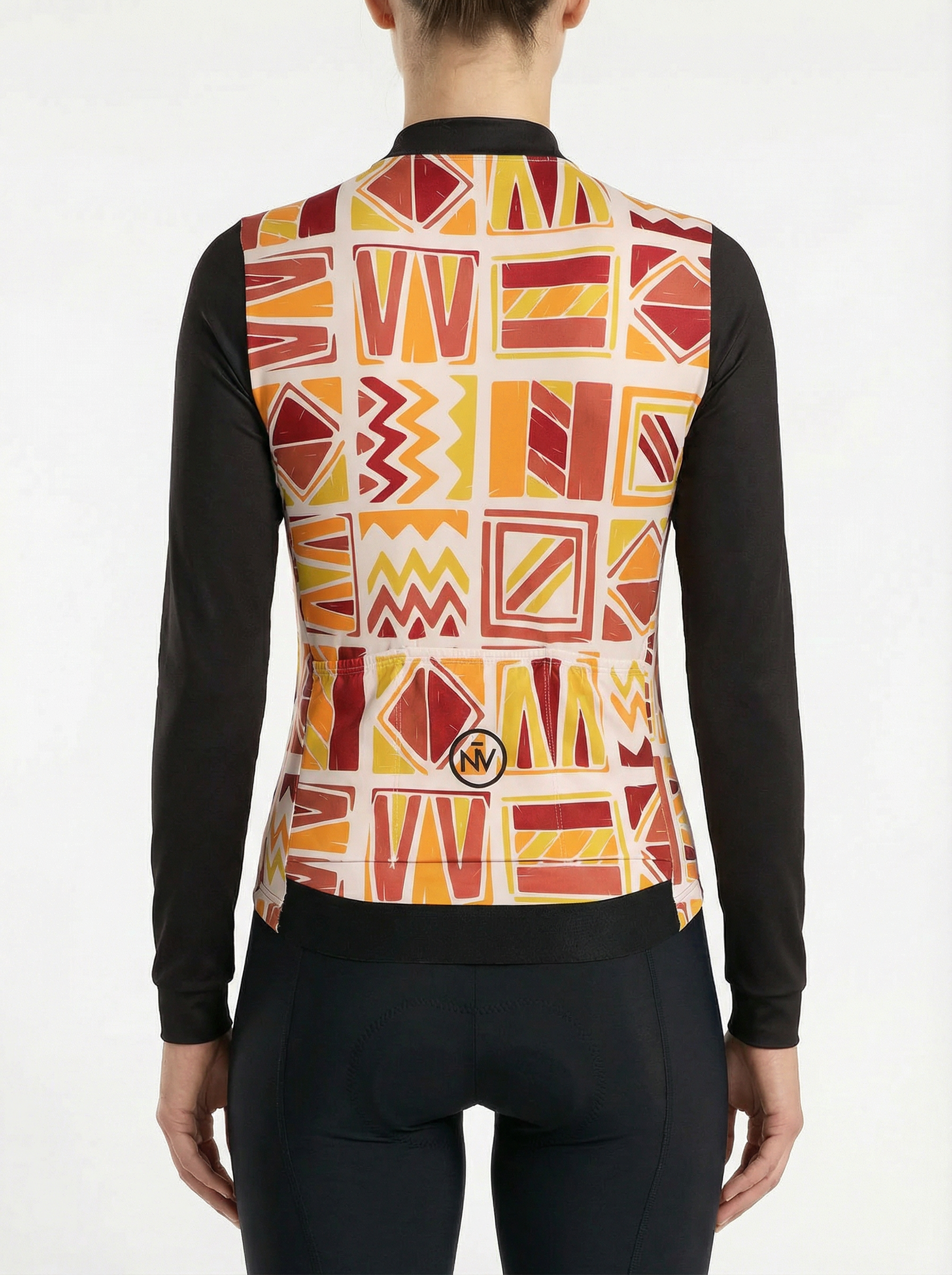 Cycling Ethnikal Long Sleeve Jersey – Aero Fit Ethnic Pattern Cultural Design | Nomad Vélo
