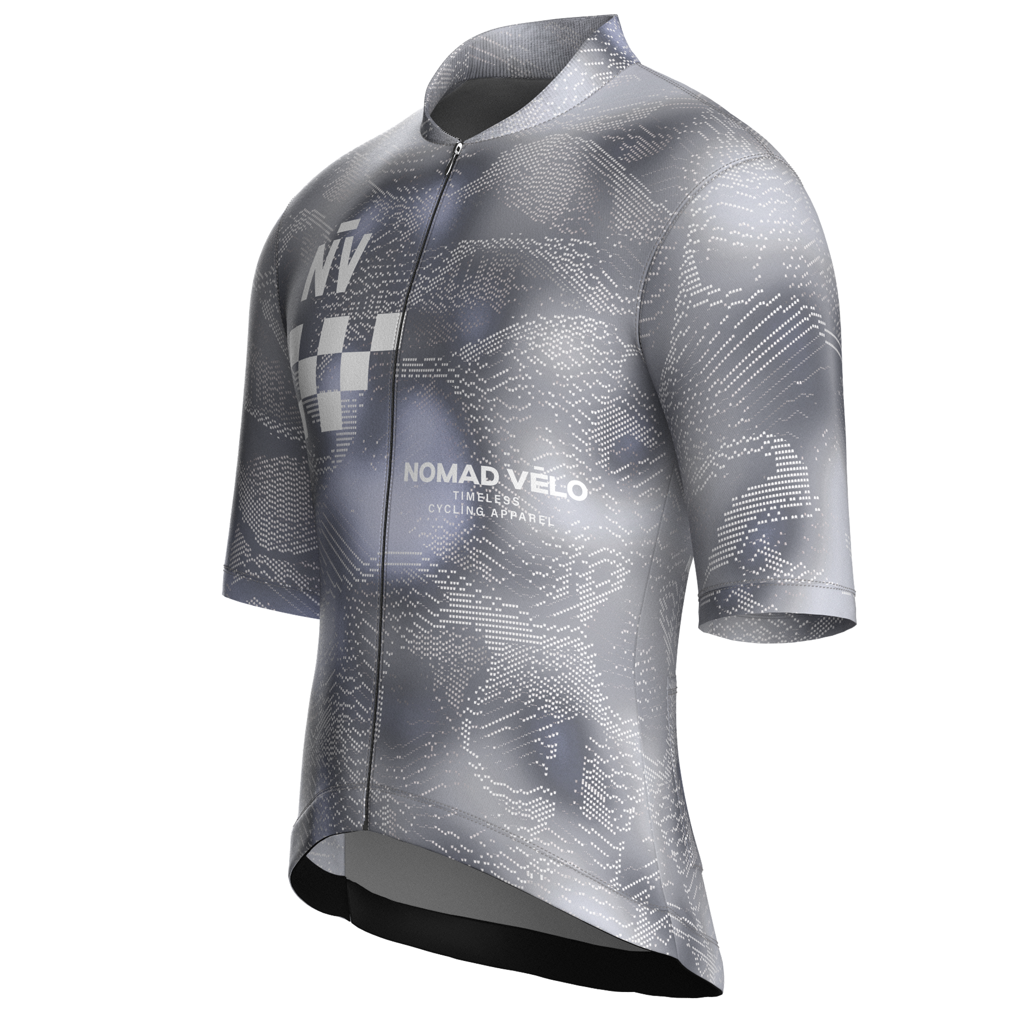 Race Silver Short Sleeve Jersey | Nomad Vélo
