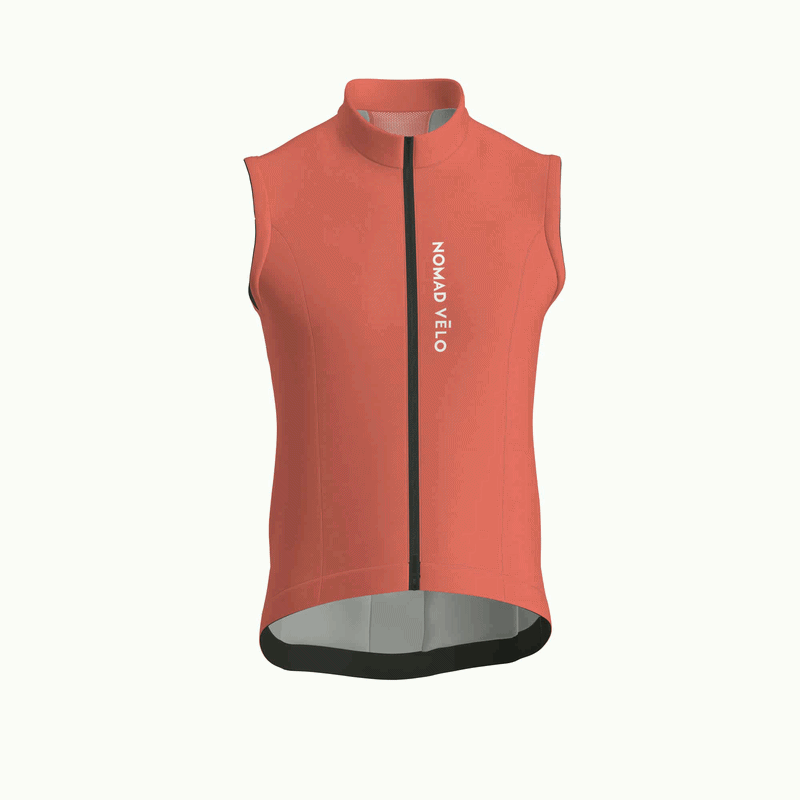 Orange Nomad Windproof Cycling Vest