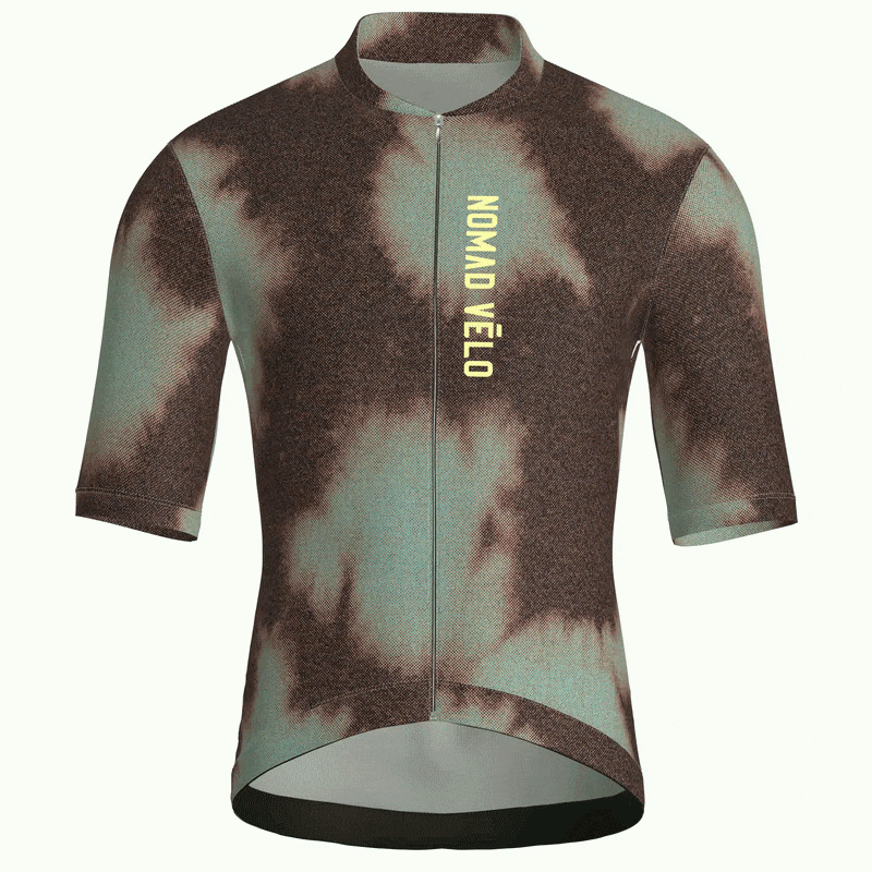 Tie-Dye Brown Jersey – Cycling Short Sleeve Race Fit