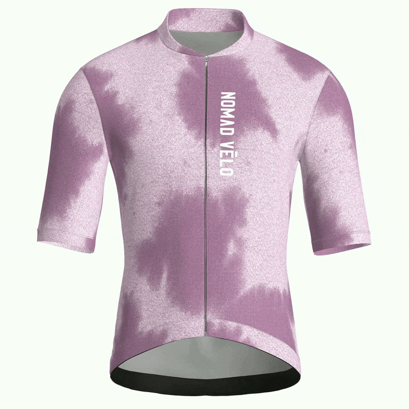 Tie-Dye Mauve Jersey – Cycling Short Sleeve Race Fit