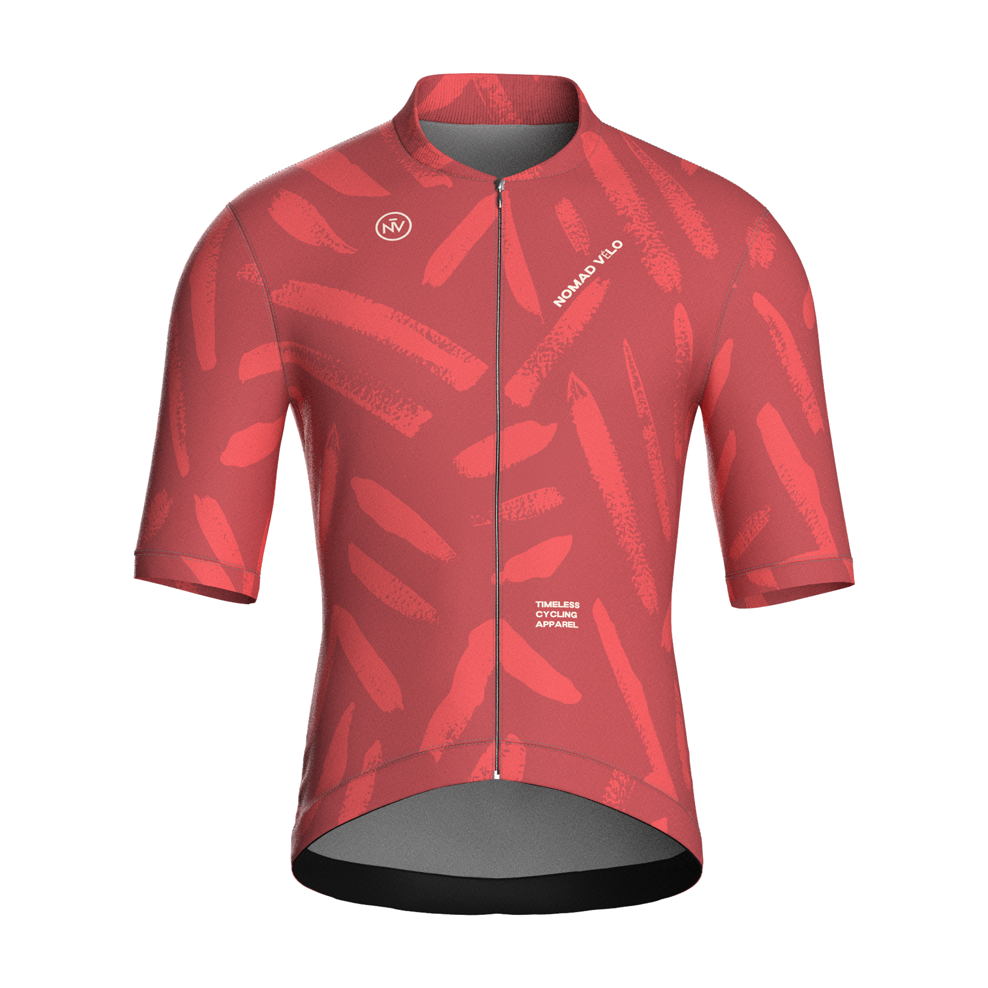 Brushstroke Red Jersey – Cycling Short Sleeve Race Fit