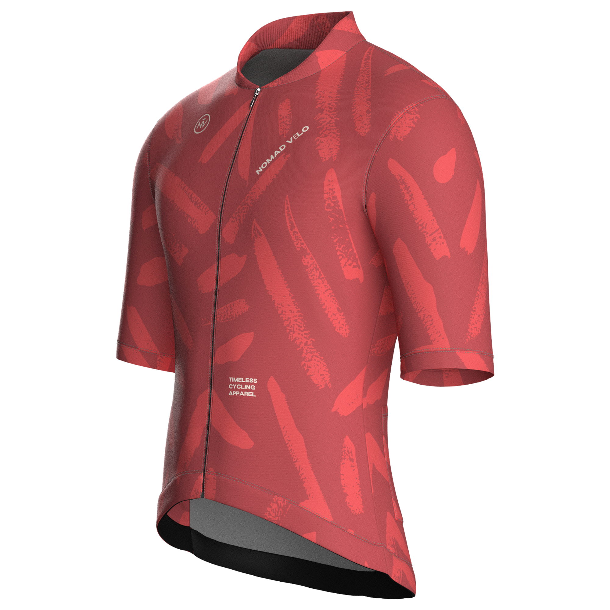 Brushstroke Red Jersey – Cycling Short Sleeve Race Fit