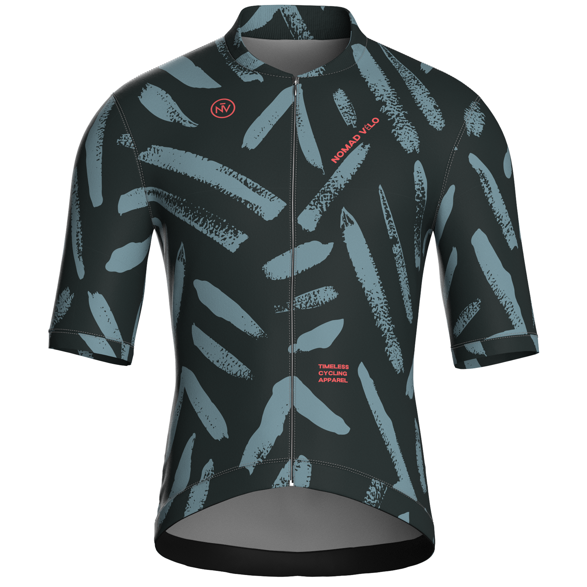 Brushstroke Slate Jersey – Cycling Short Sleeve Race Fit