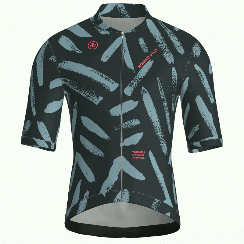 Brushstroke Slate Jersey – Cycling Short Sleeve Race Fit