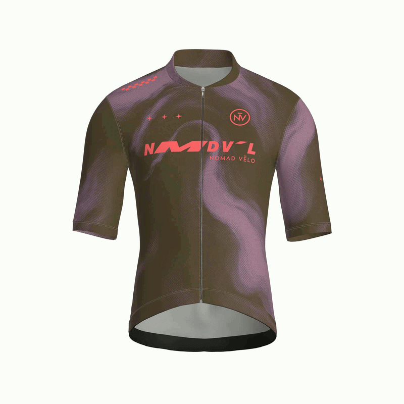 Marble Brown Jersey – Cycling Short Sleeve Race Fit Road Training