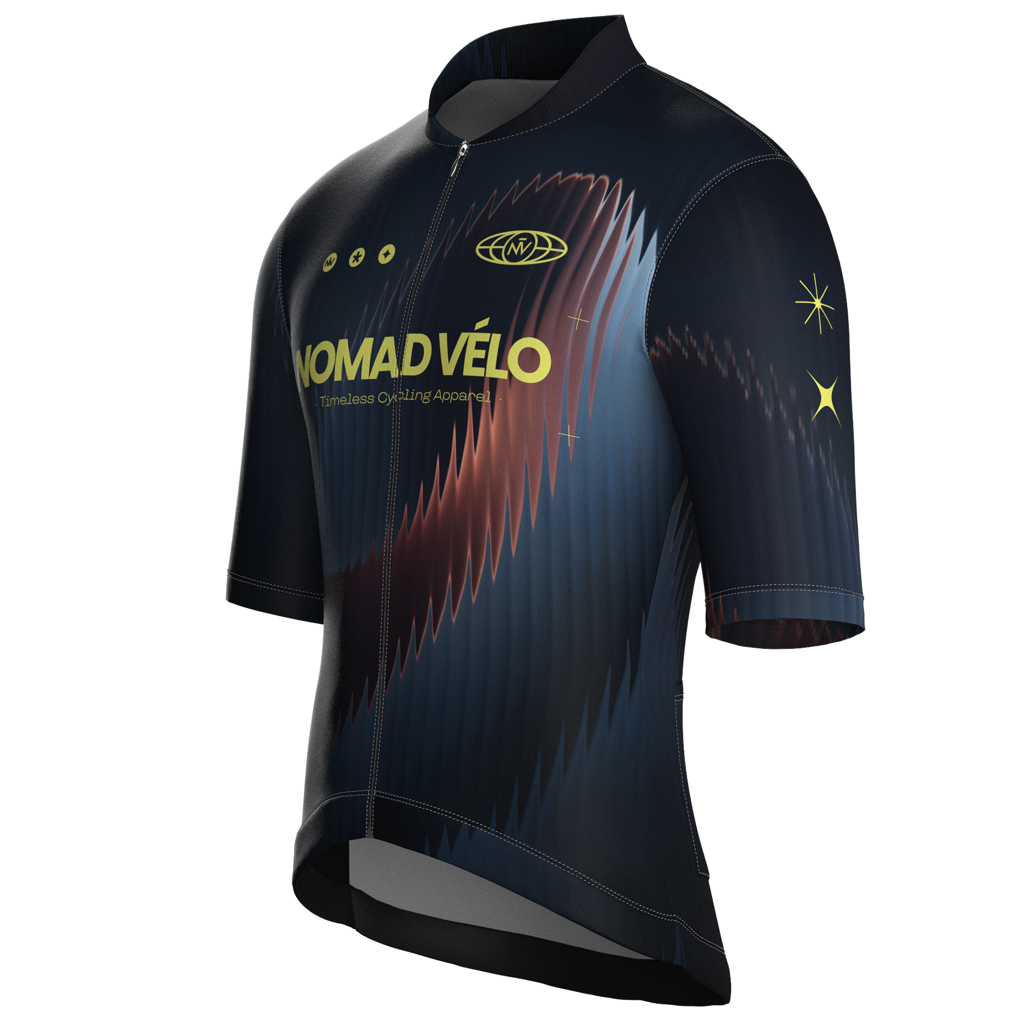 Aurora Navy Jersey – Cycling Short Sleeve Race Fit