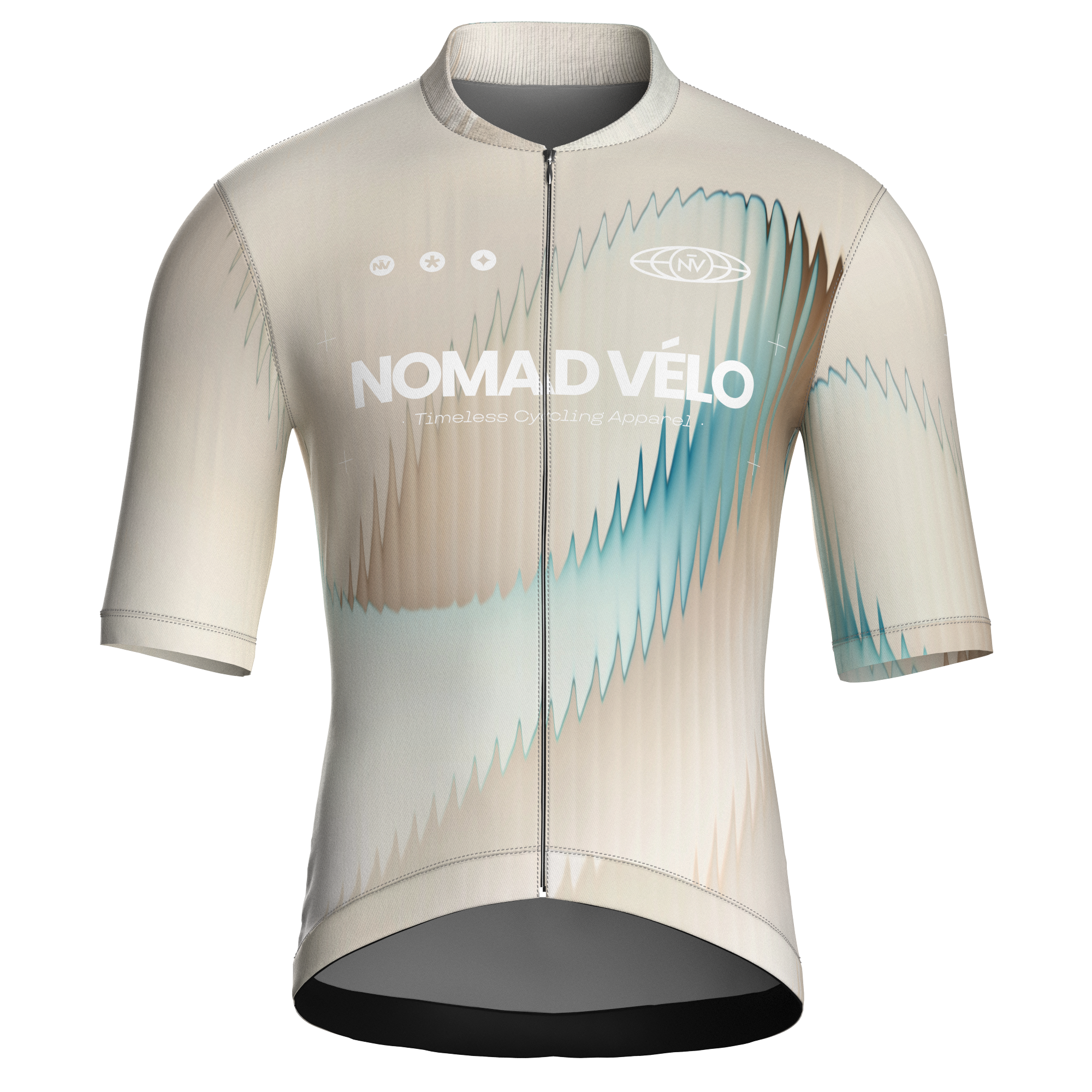 Aurora Cream Jersey – Cycling Short Sleeve Race Fit