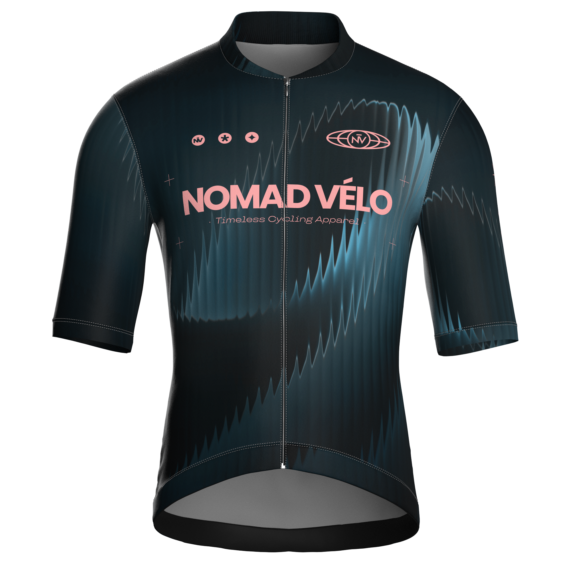 Aurora Black Jersey – Cycling Short Sleeve Race Fit