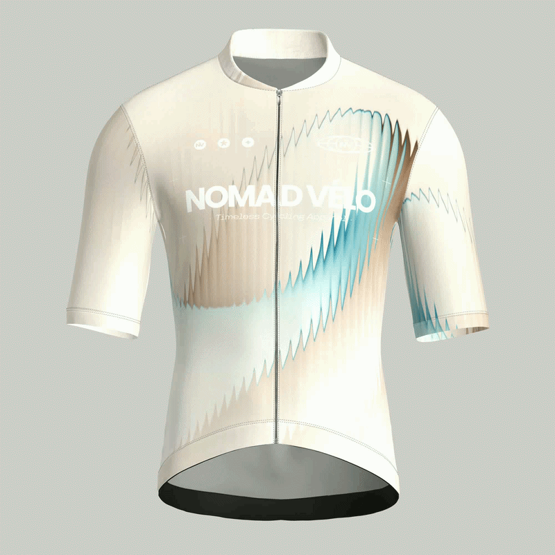 Aurora Cream Jersey – Cycling Short Sleeve Race Fit