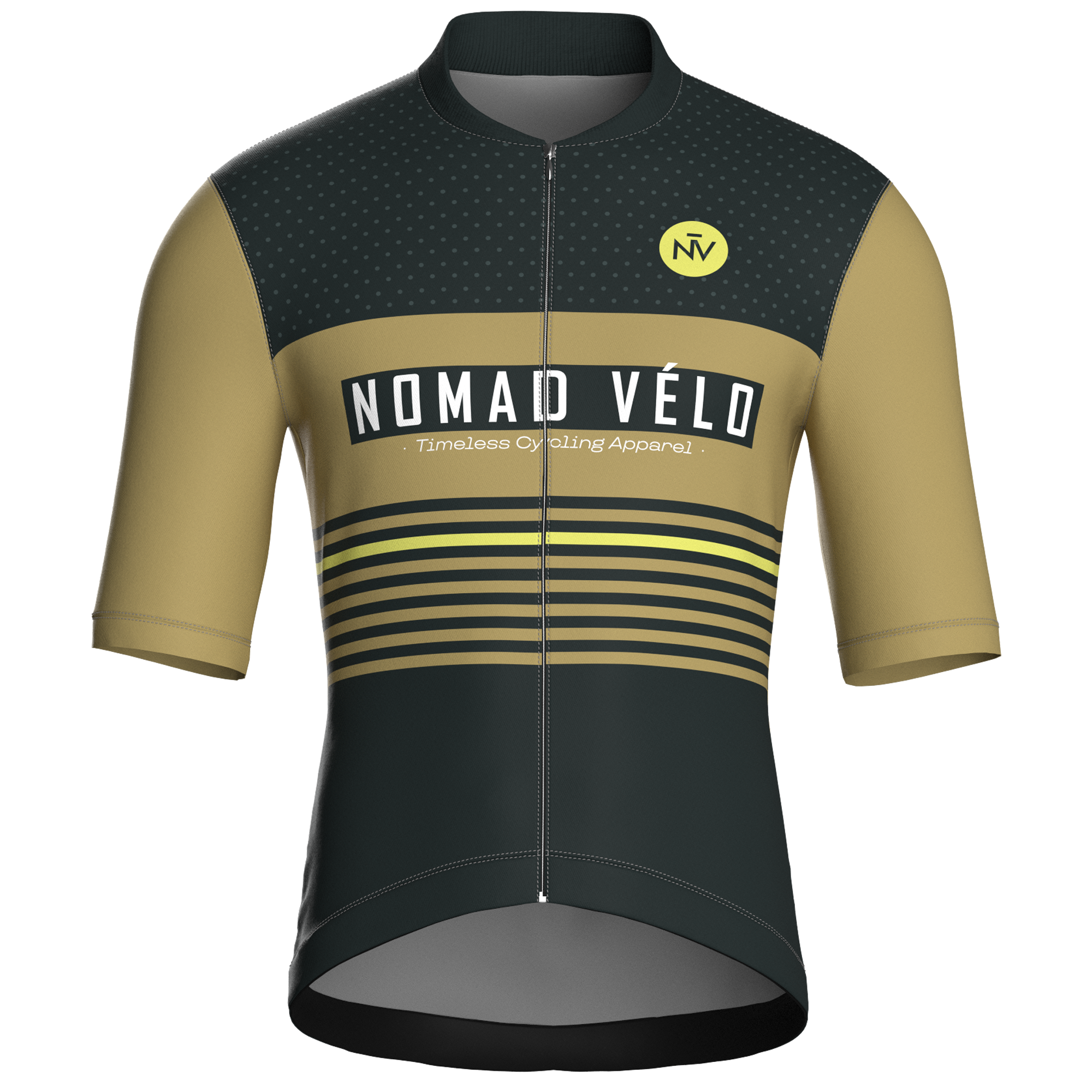 Retro Stripe Forest Jersey – Cycling Short Sleeve Race Fit
