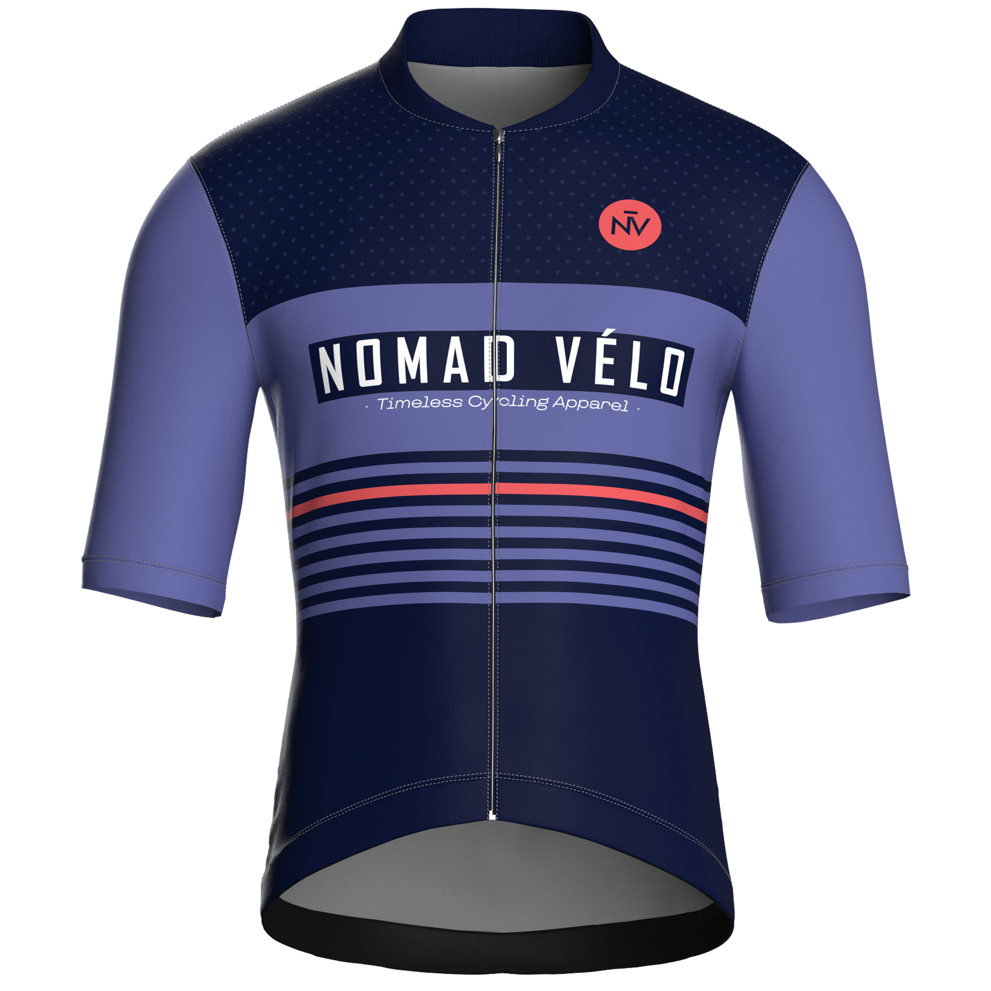 Retro Stripe Navy Jersey – Cycling Short Sleeve Race Fit