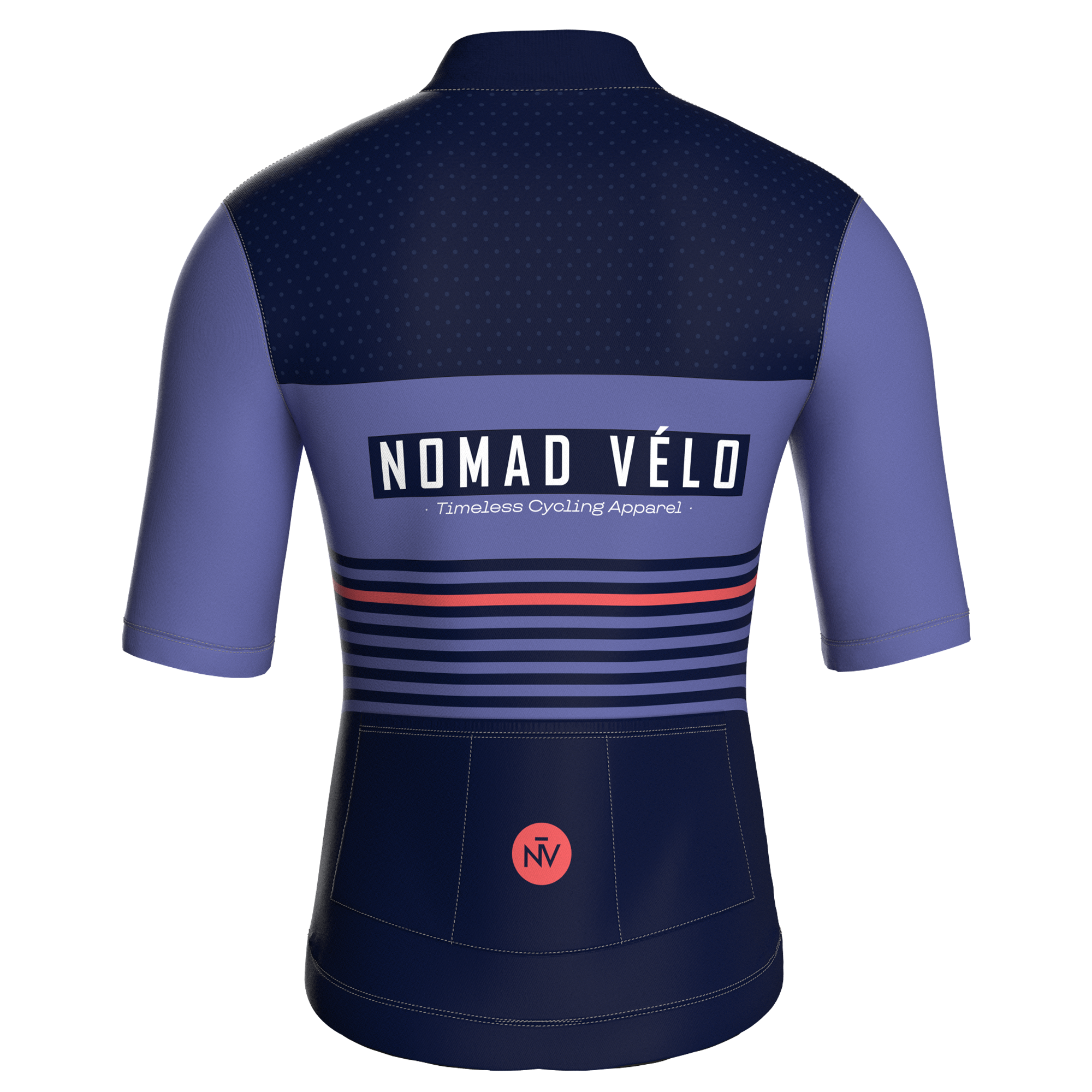 Retro Stripe Navy Jersey – Cycling Short Sleeve Race Fit