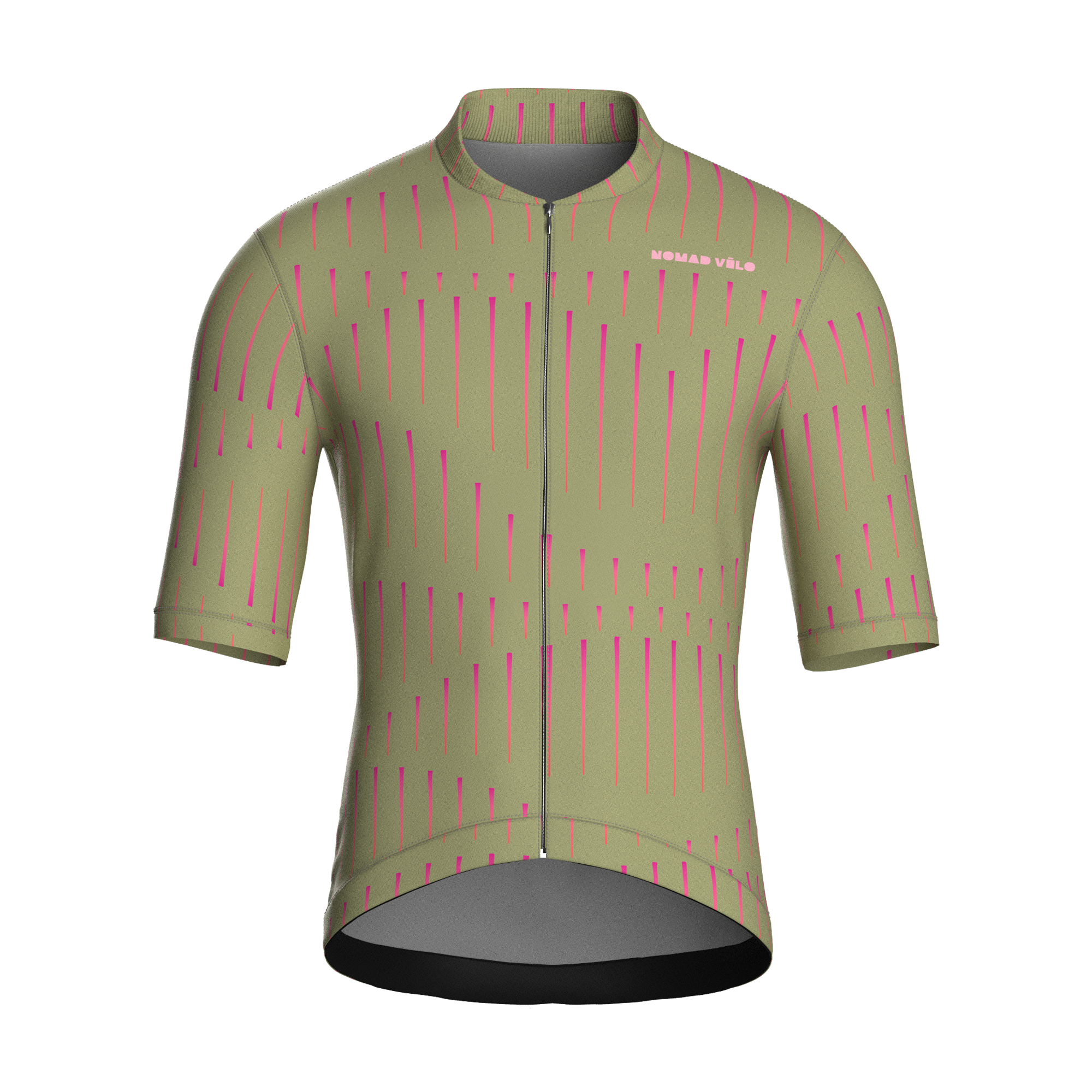 Pinstripe Olive Jersey – Cycling Short Sleeve Race Fit