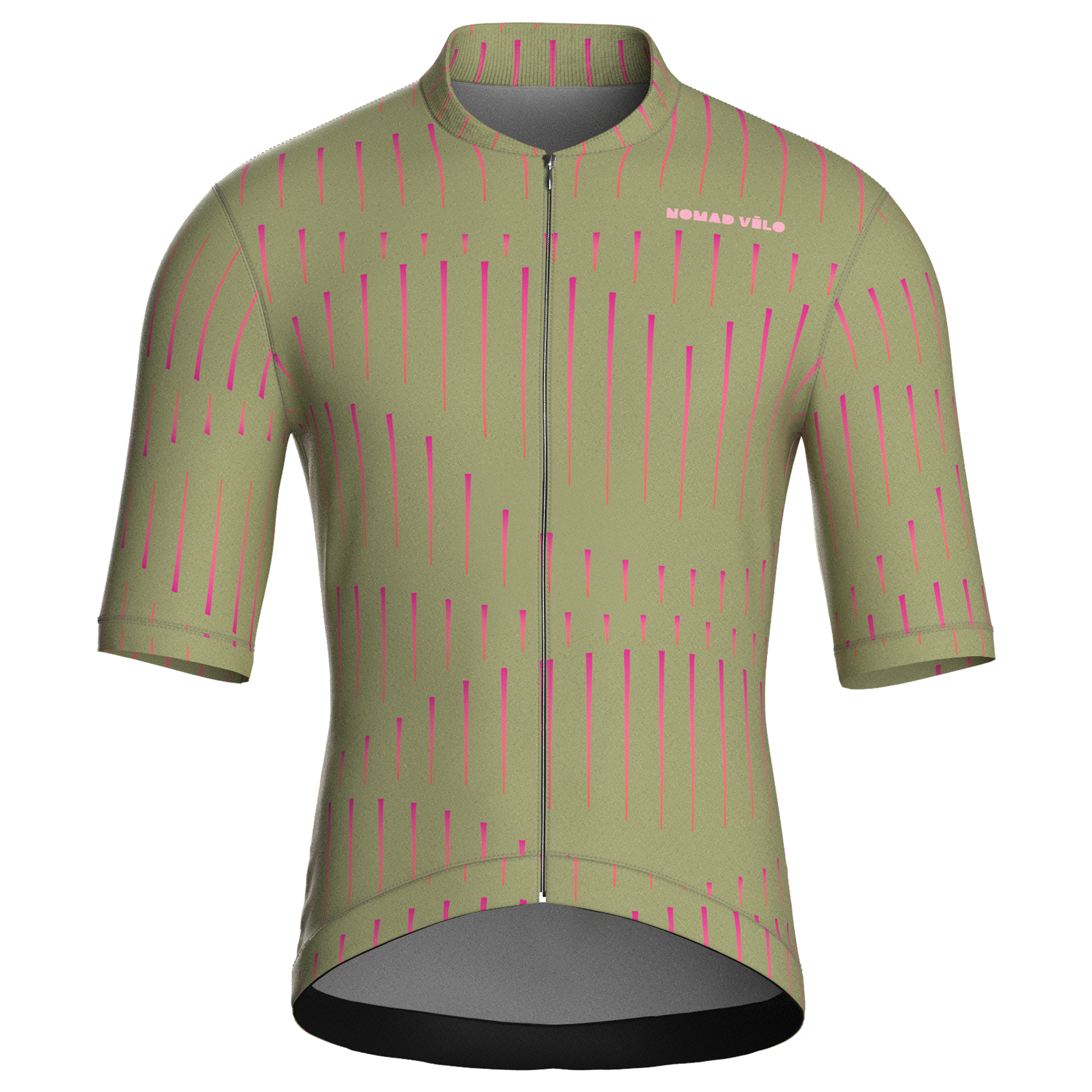 Pinstripe Olive Jersey – Cycling Short Sleeve Race Fit