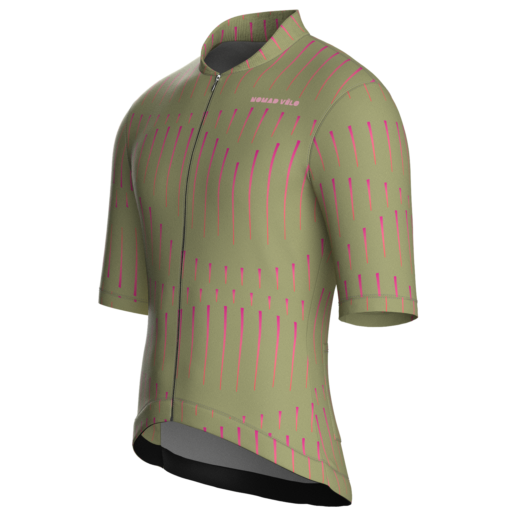Pinstripe Olive Jersey – Cycling Short Sleeve Race Fit