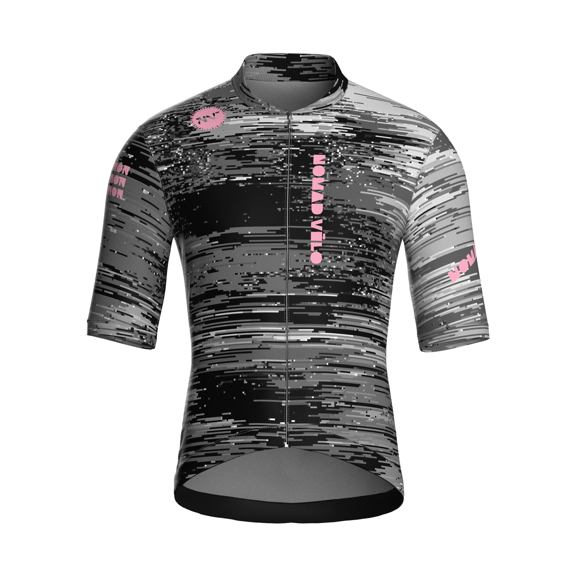 Glitch Grey Jersey – Cycling Short Sleeve Race Fit