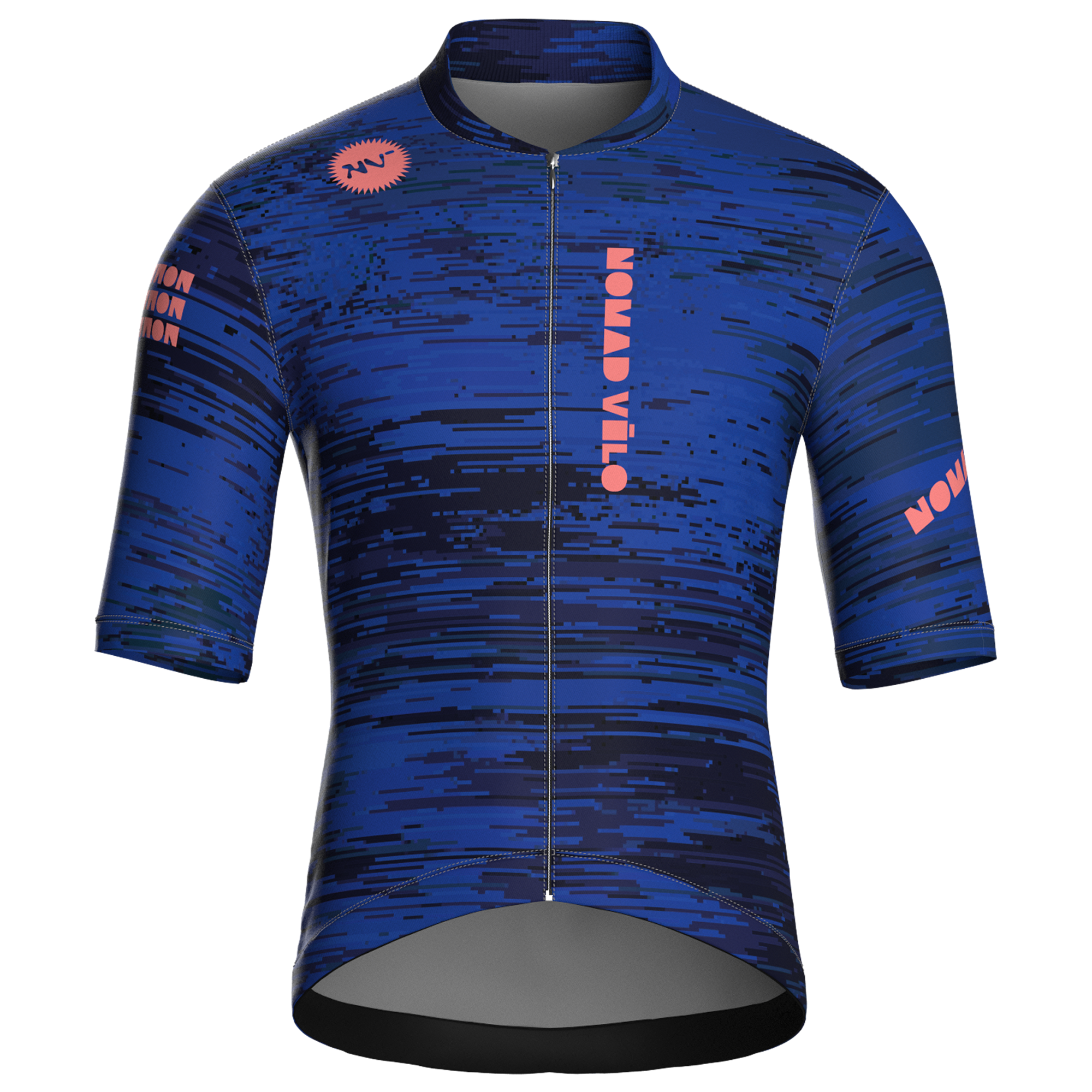 Glitch Blue Jersey – Cycling Short Sleeve Race Fit