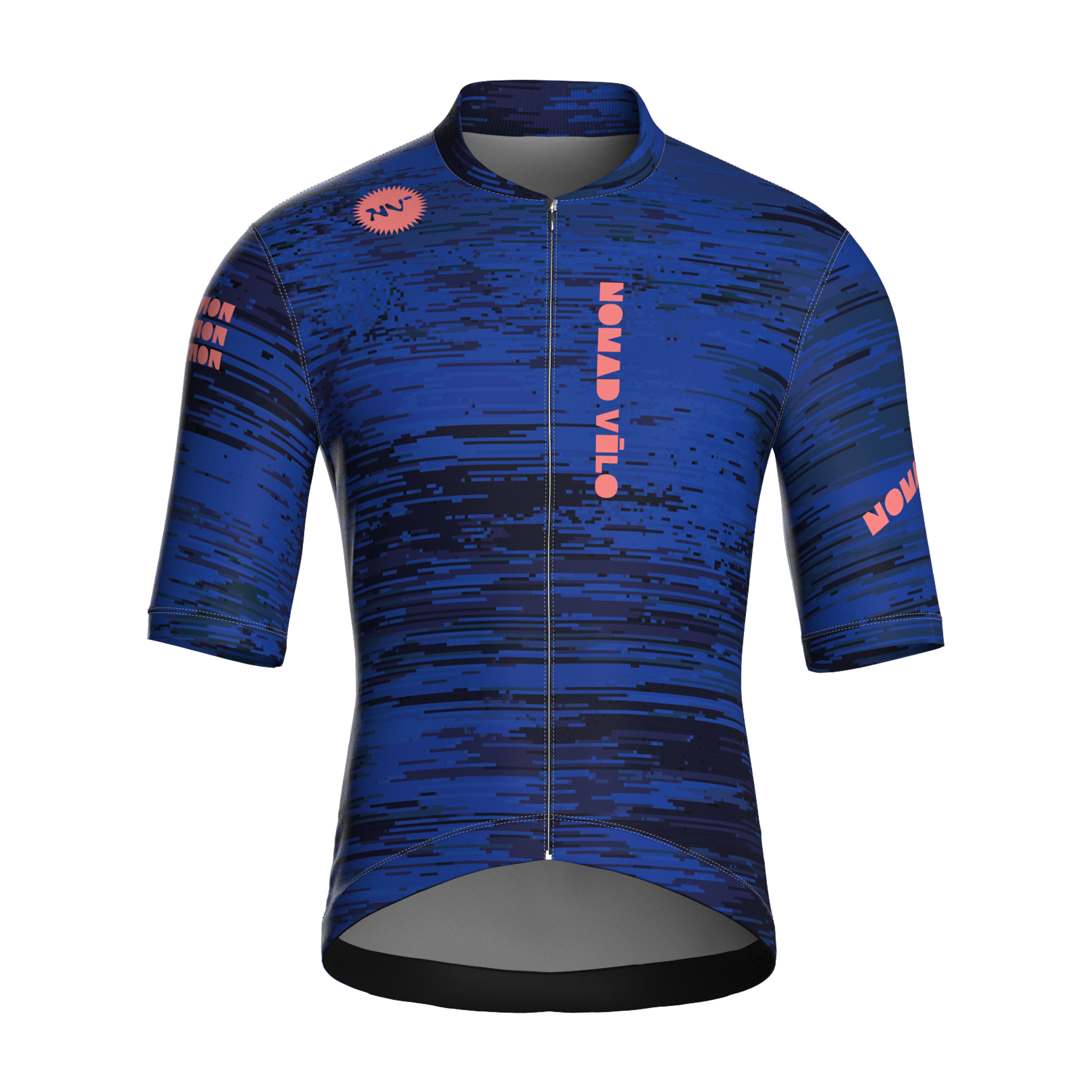 Glitch Blue Jersey – Cycling Short Sleeve Race Fit