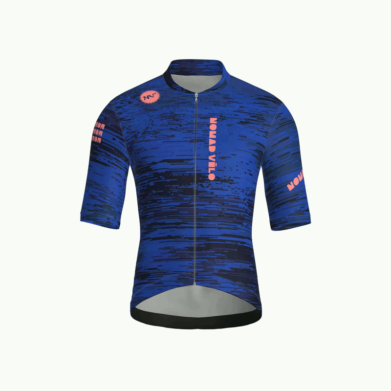 Glitch Blue Jersey – Cycling Short Sleeve Race Fit
