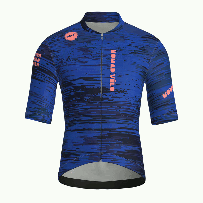 Glitch Blue Jersey – Cycling Short Sleeve Race Fit