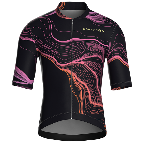 Contour Black Jersey – Cycling Short Sleeve Race Fit – nomad-velo.cc