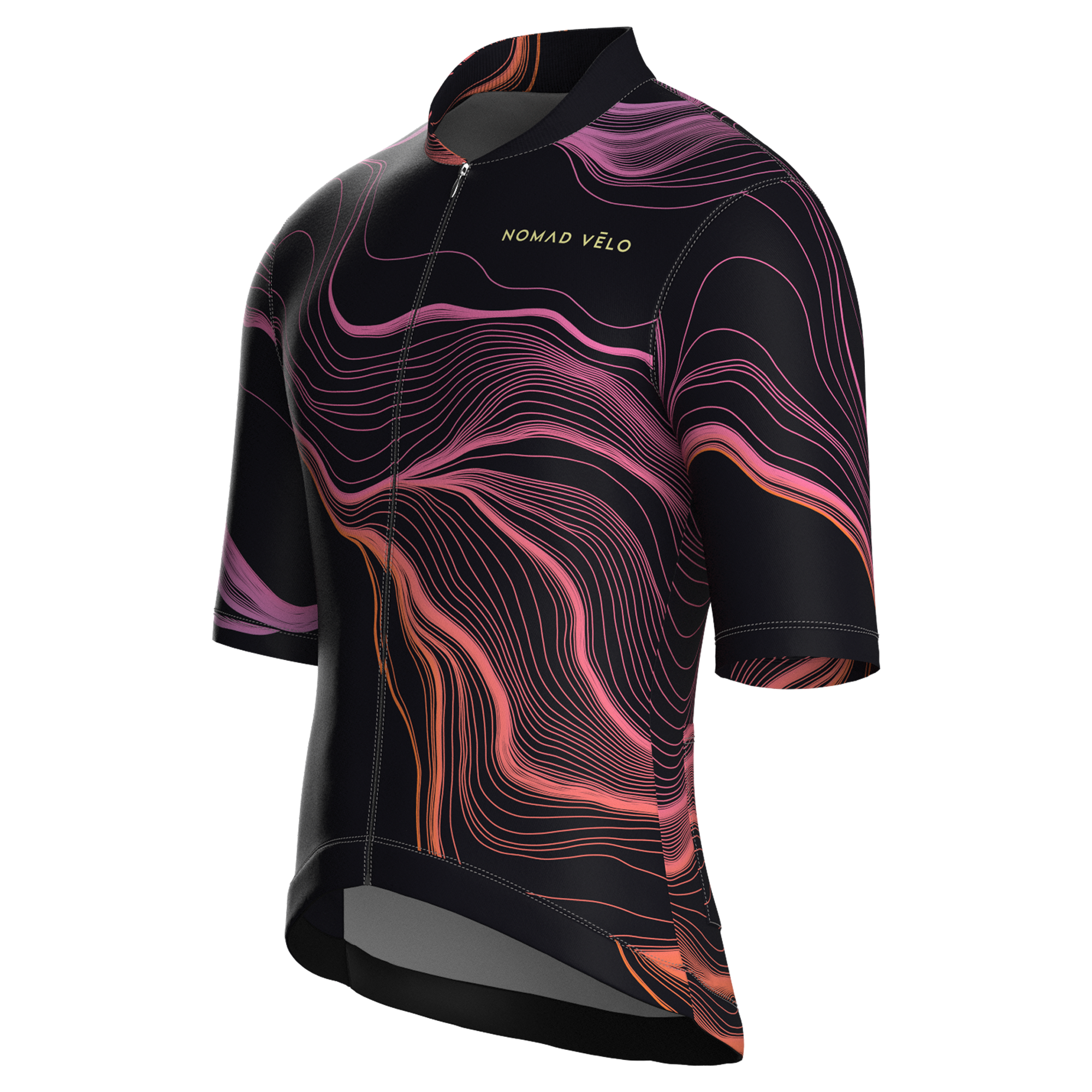 Contour Black Jersey – Cycling Short Sleeve Race Fit