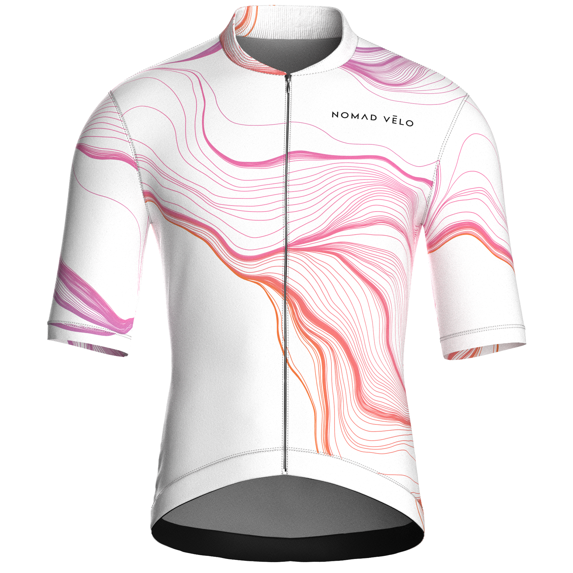 Contour White Jersey – Cycling Short Sleeve Race Fit